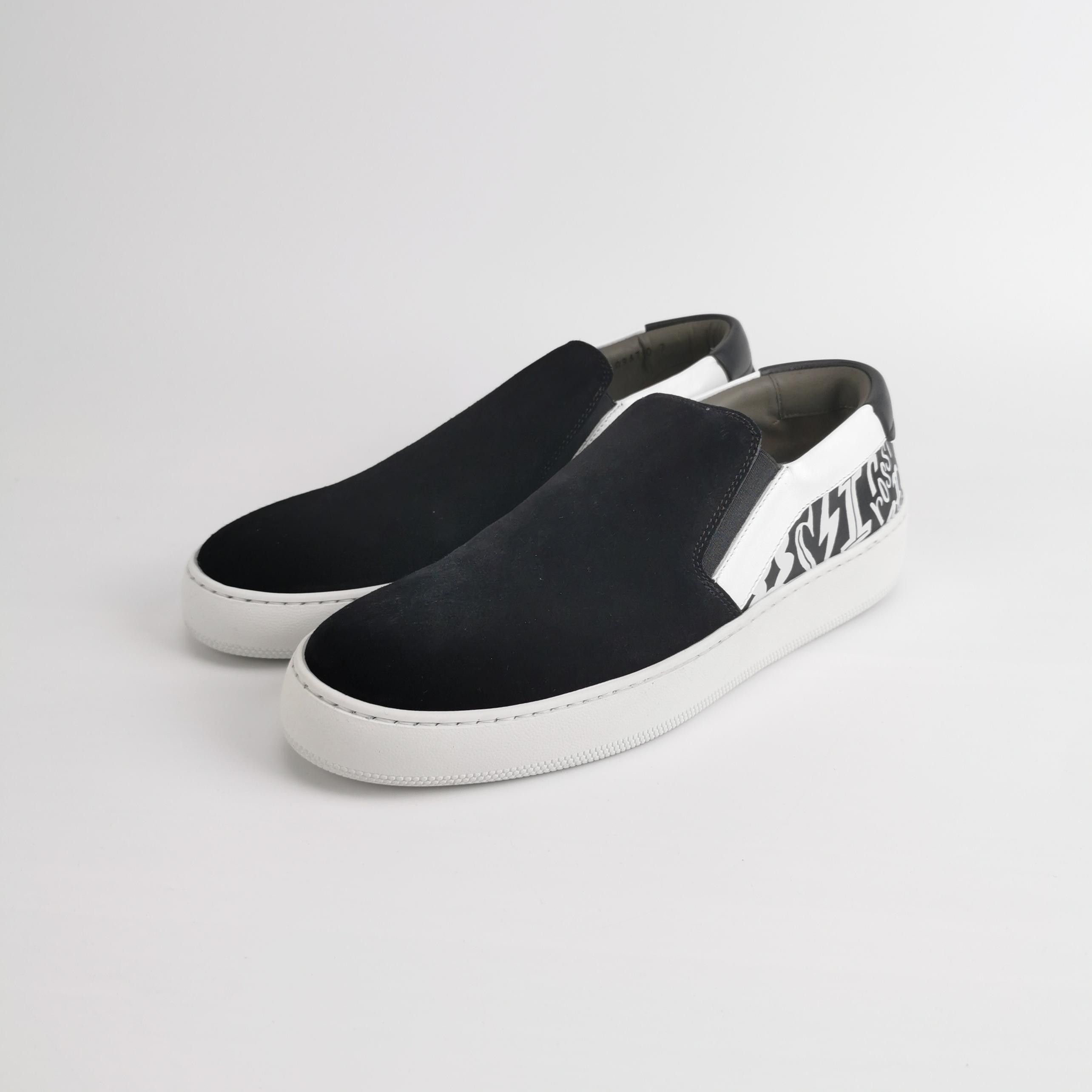 Sergio Rossi Sergio Rossi Logo Print Suede Slip-On Sneakers Size 40 Size US 7 / EU 40 - 3 Thumbnail