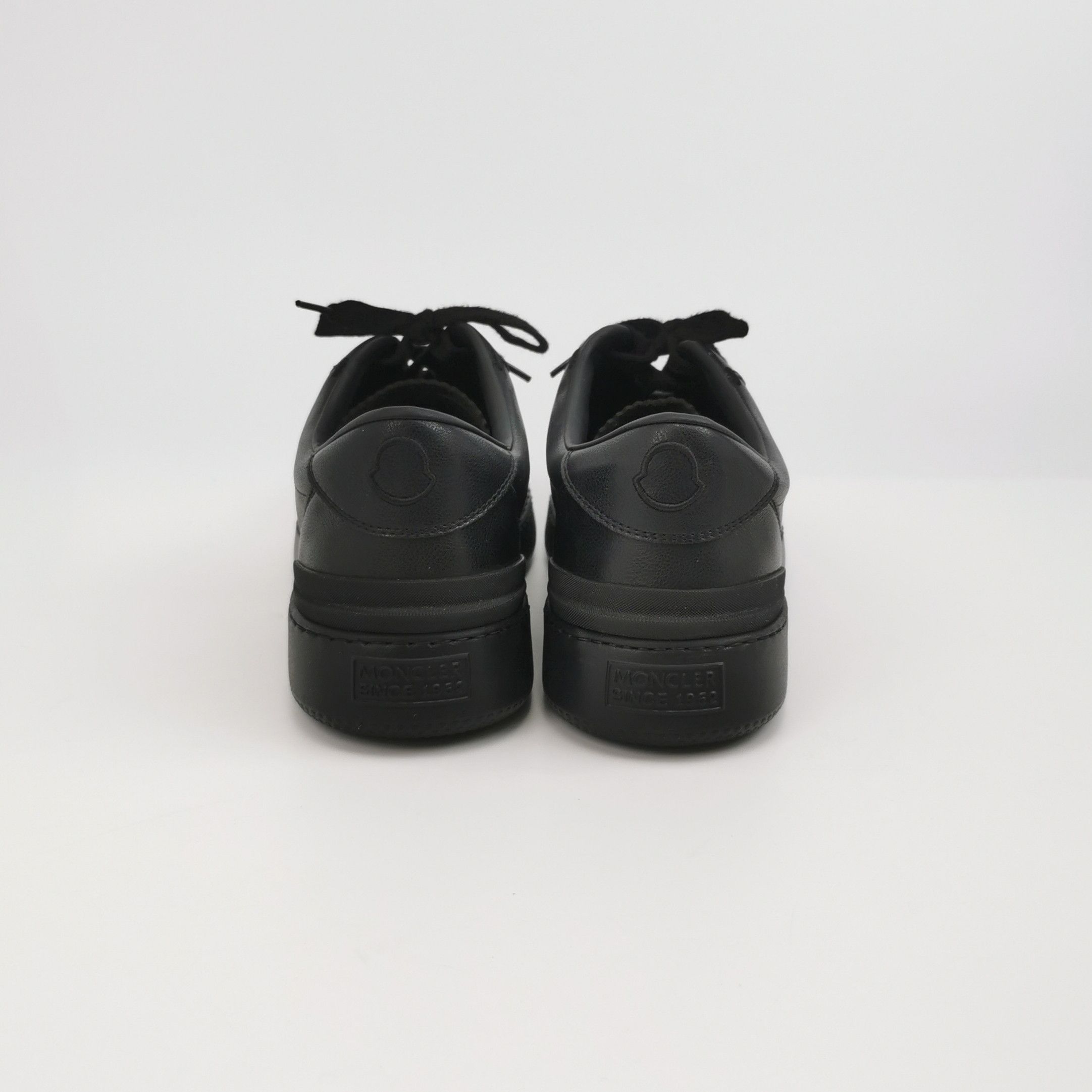Moncler Moncler Black Leather Monaco Sneakers 43 Size US 10 / EU 43 - 5 Thumbnail