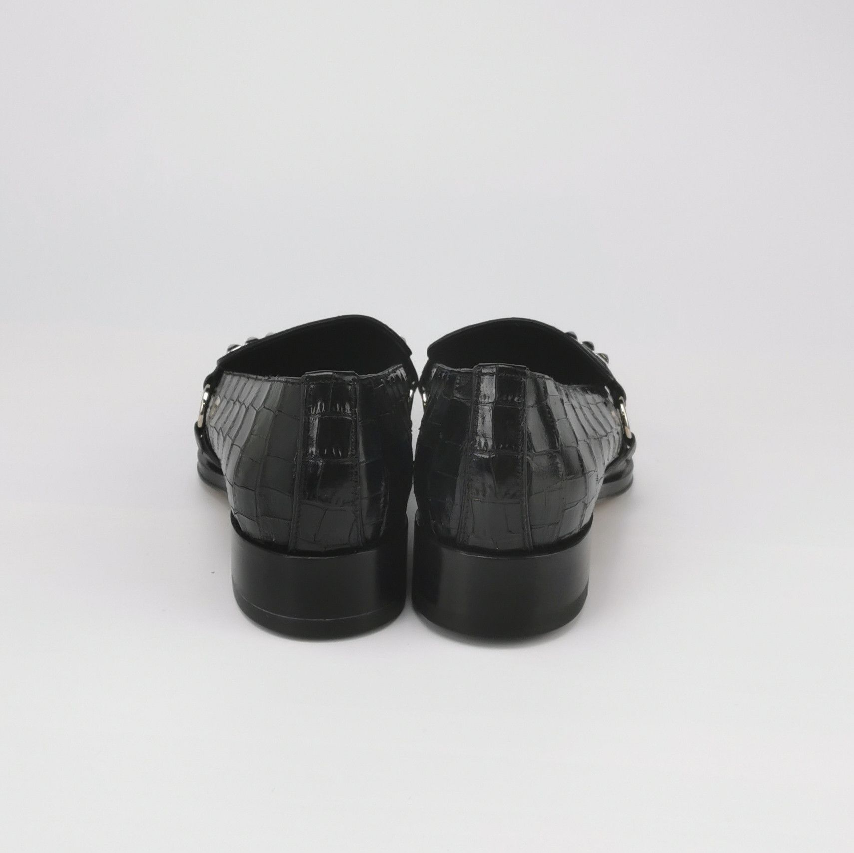 Giuseppe Zanotti Giuseppe Zanotti Studded Croc Loafers 39.5 Size US 6 / EU 39 - 5 Thumbnail