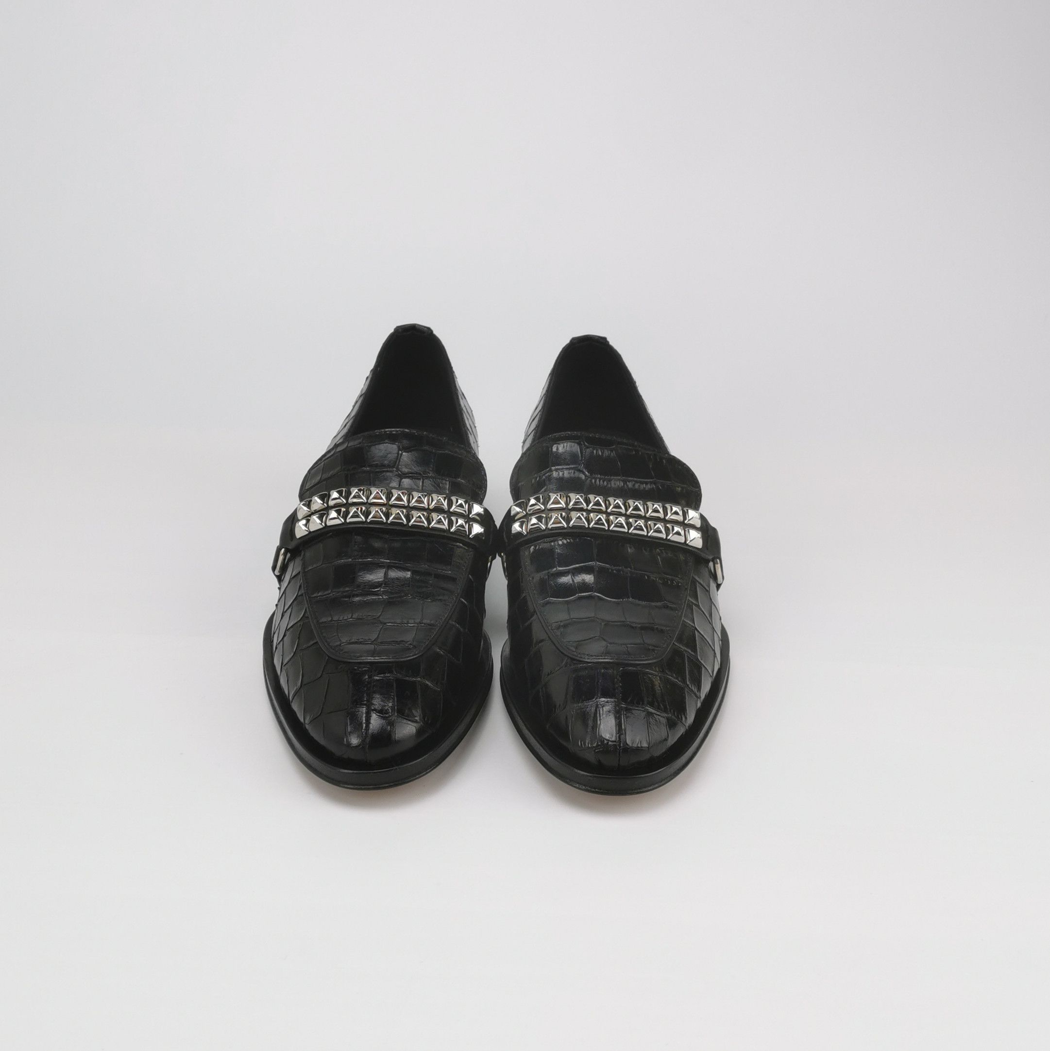 Giuseppe Zanotti Giuseppe Zanotti Studded Croc Loafers 39.5 Size US 6 / EU 39 - 4 Thumbnail