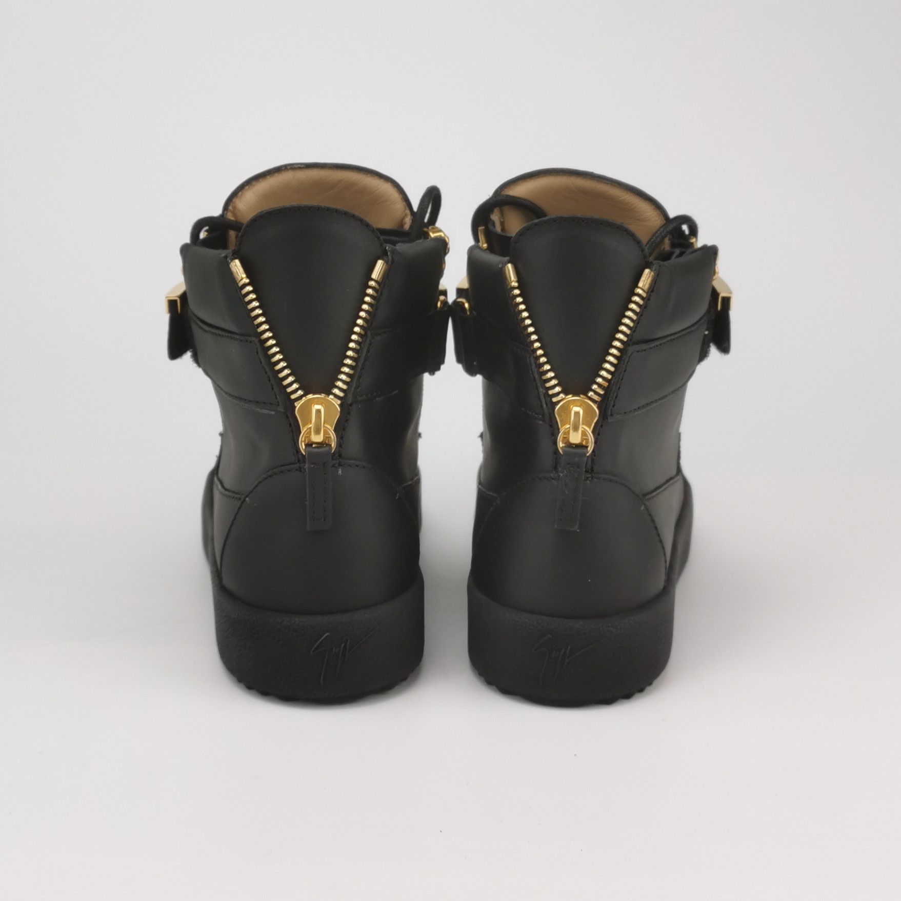 Giuseppe Zanotti Giuseppe Zanotti Gold Zipper Hi-Top Sneakers 40 Size US 7 / EU 40 - 5 Thumbnail