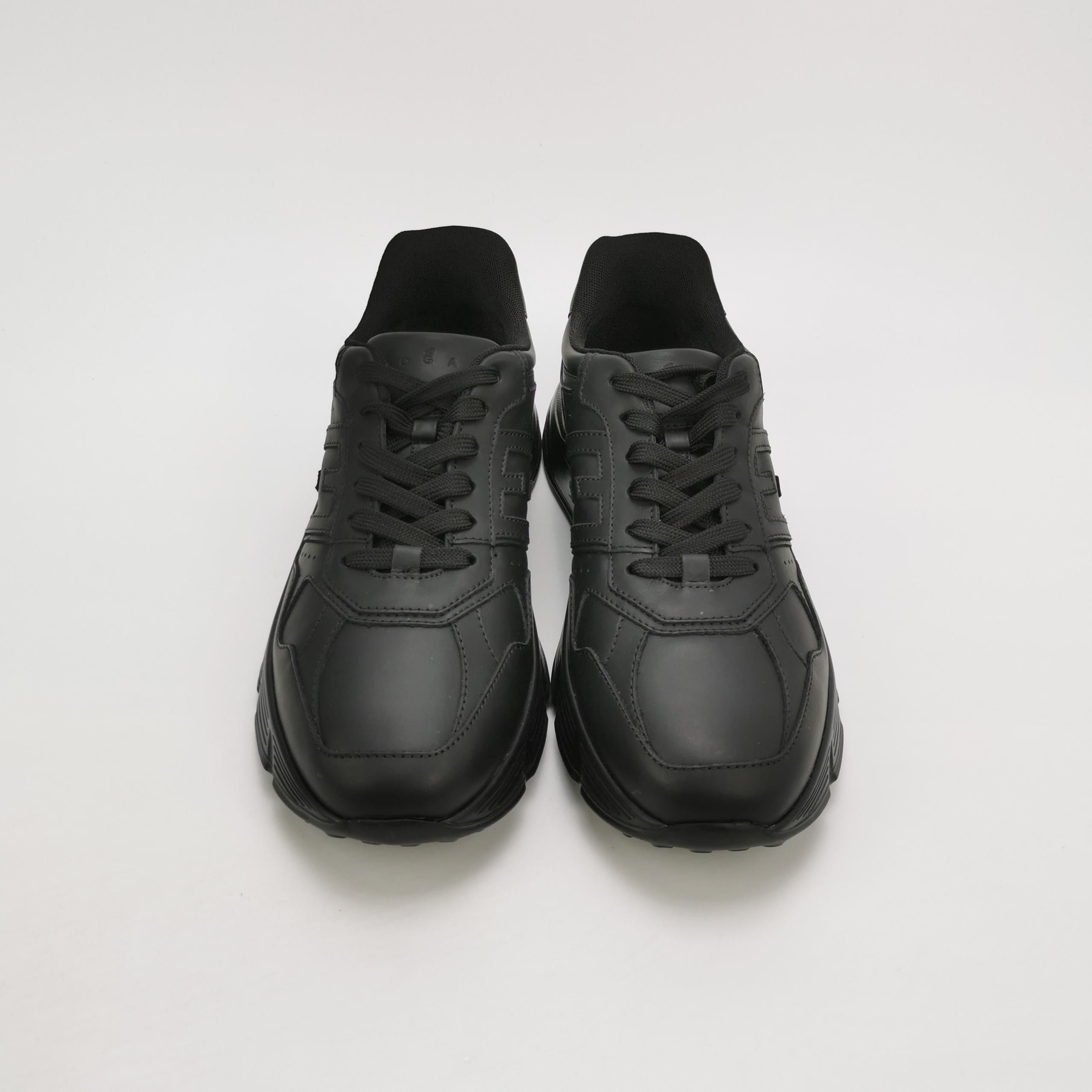 Hogan Hogan Black Leather Low-Top Sneakers EU 42 Size US 9 / EU 42 - 4 Thumbnail