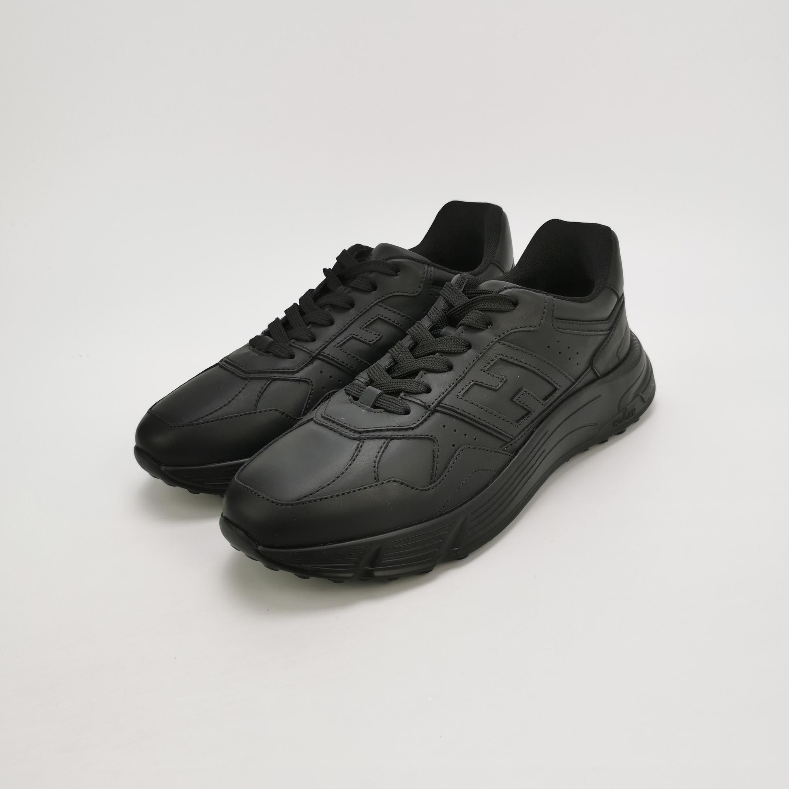 Hogan Hogan Black Leather Low-Top Sneakers EU 42 Size US 9 / EU 42 - 3 Thumbnail