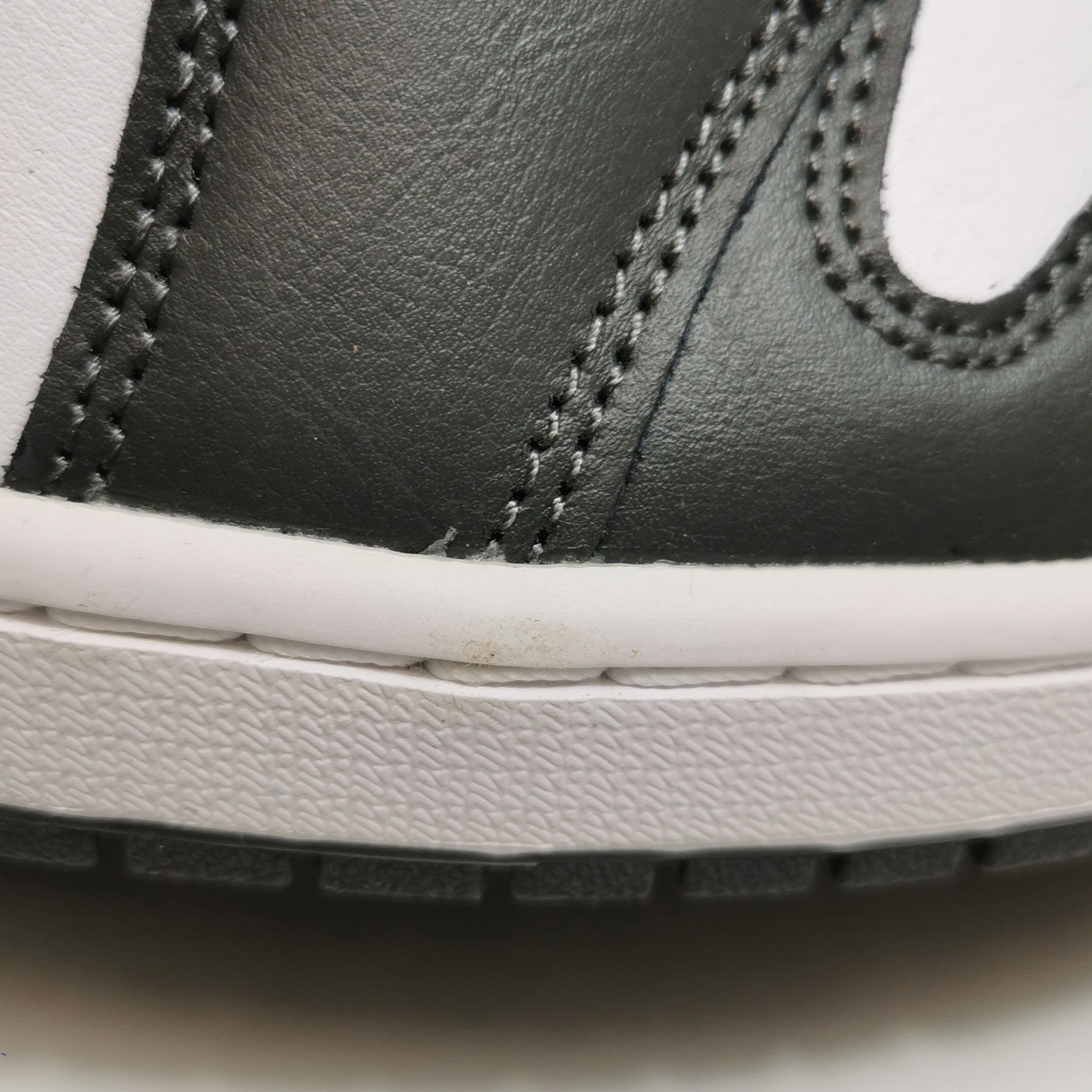 Nike Air Jordan Grey Leather AJ1 Low US 14 Size US 15 / EU 48 - 8 Thumbnail