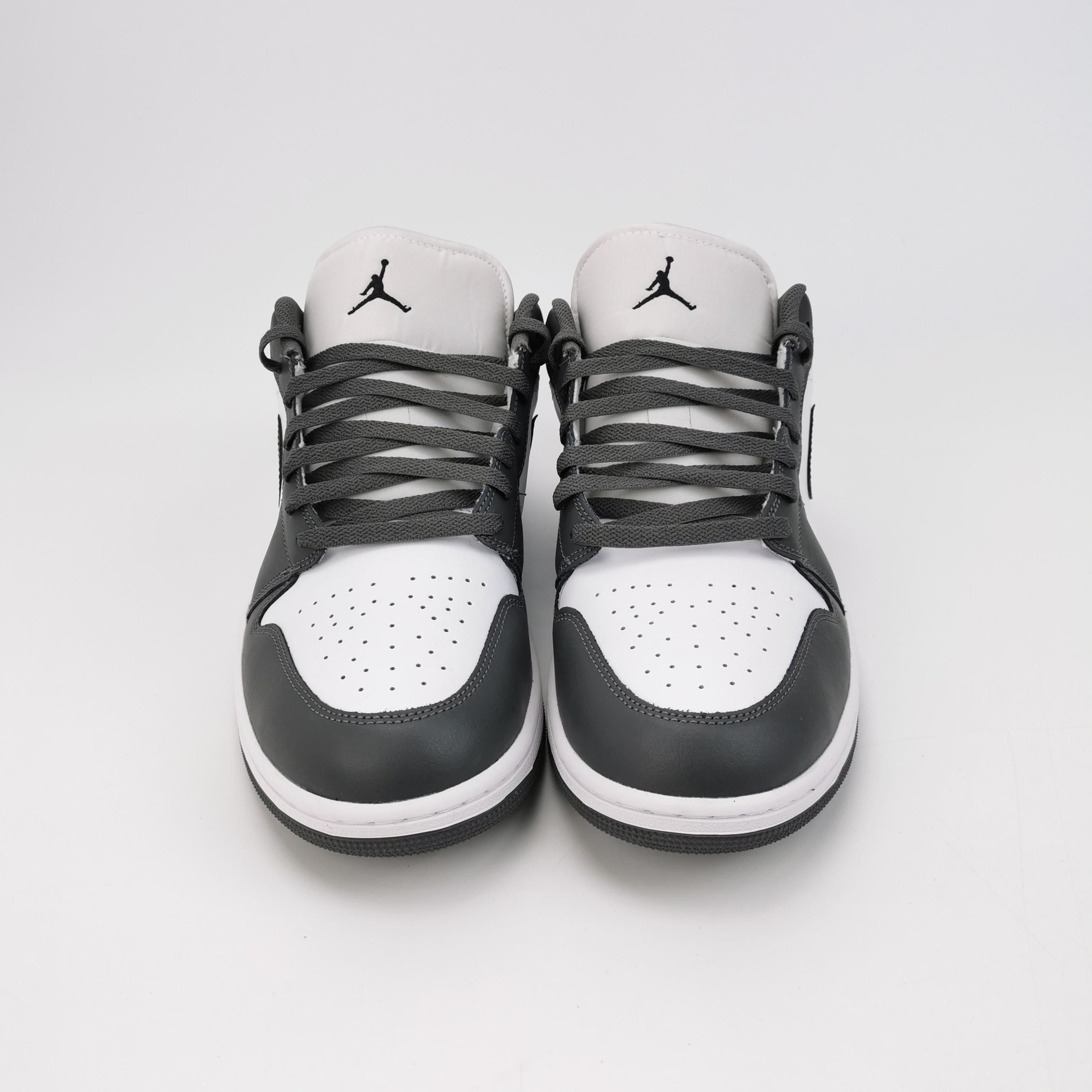Nike Air Jordan Grey Leather AJ1 Low US 14 Size US 15 / EU 48 - 4 Thumbnail