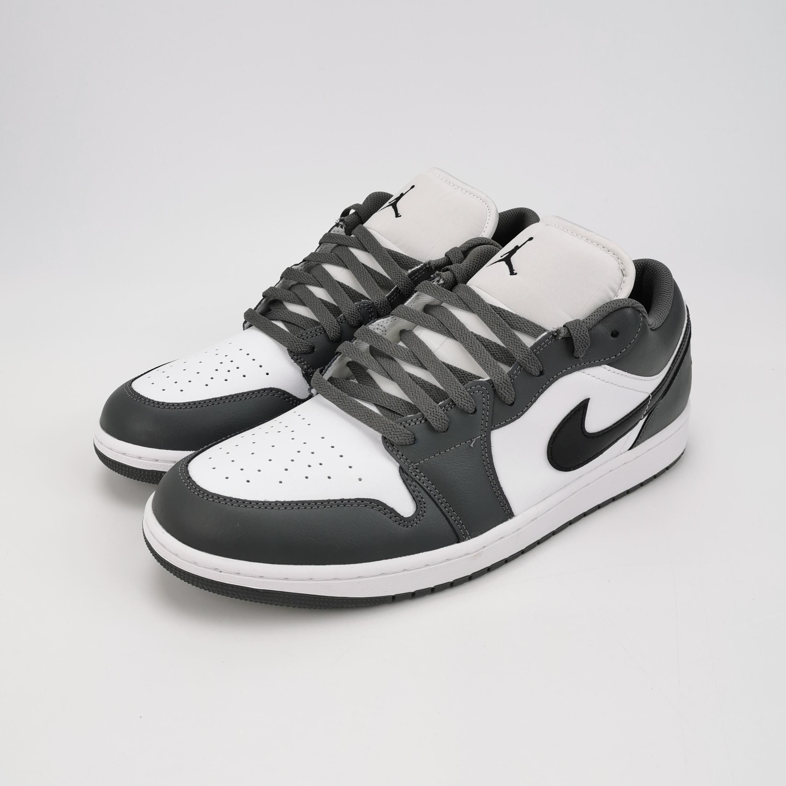 Nike Air Jordan Grey Leather AJ1 Low US 14 Size US 15 / EU 48 - 3 Thumbnail