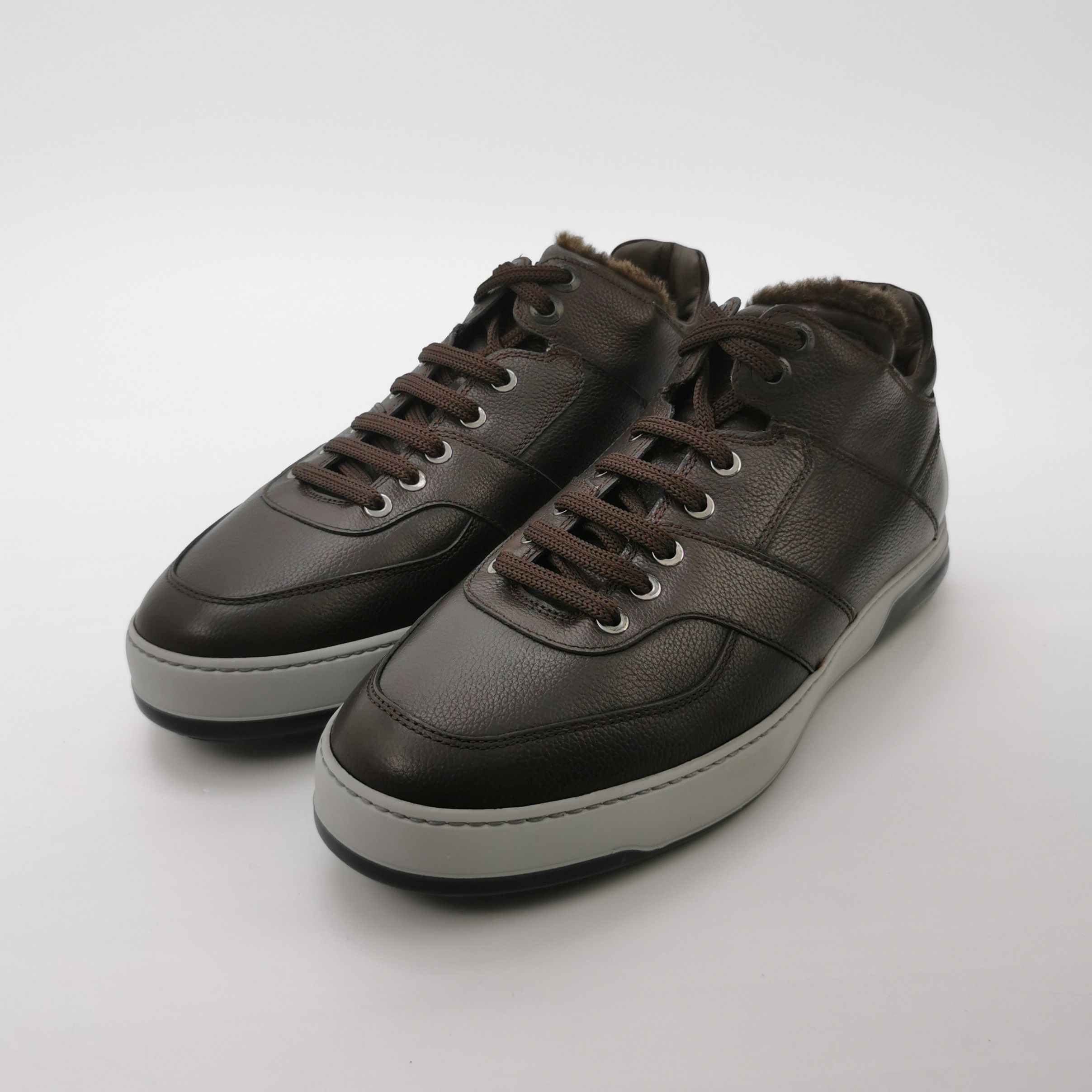 Salvatore Ferragamo Salvatore Ferragamo Fur Lined Leather Sneakers 41.5 Size US 8 / EU 41 - 3 Thumbnail
