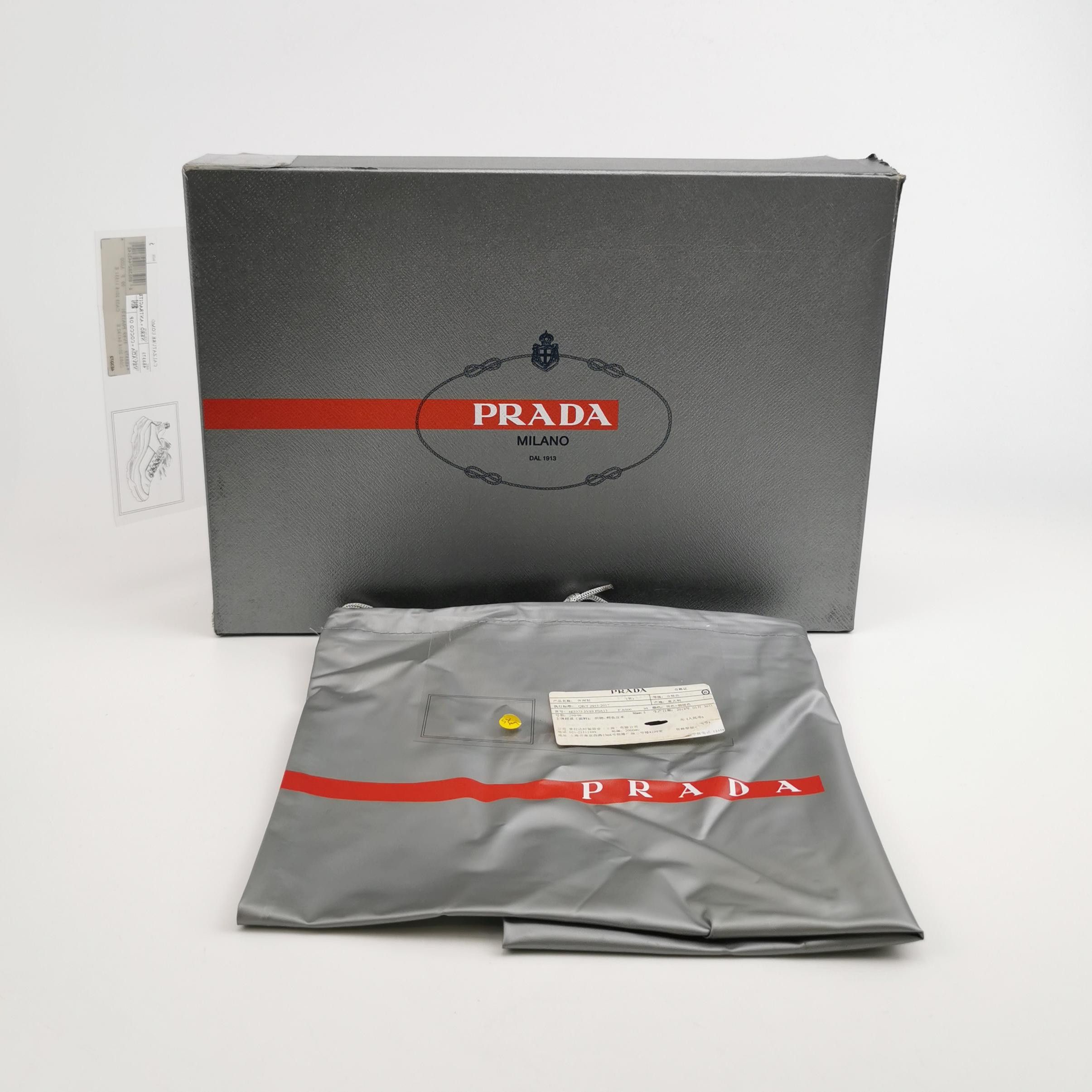 Prada Prada Brixxen Leather & Nylon Sneakers 39 Size US 6 / EU 39 - 7 Thumbnail