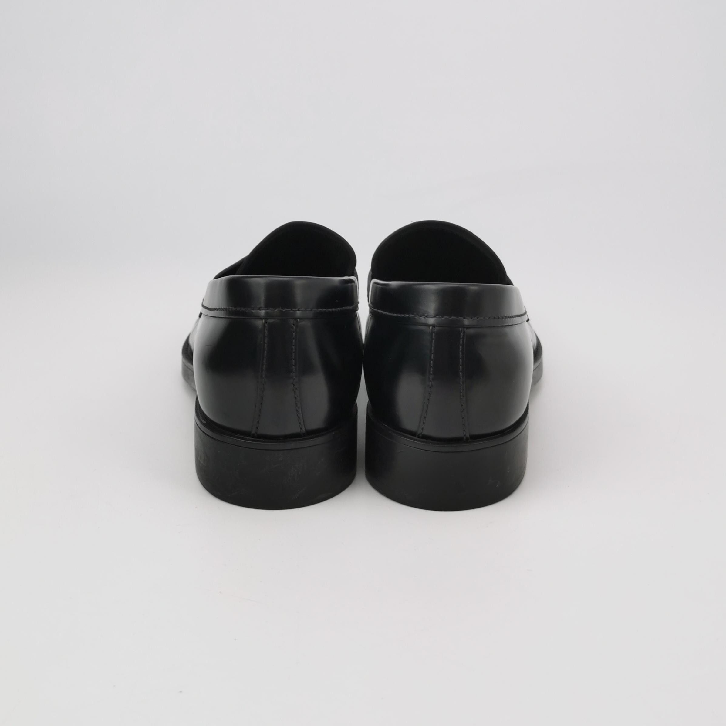 Prada Prada Logo Leather Penny Loafers 39.5 Size US 6 / EU 39 - 5 Thumbnail