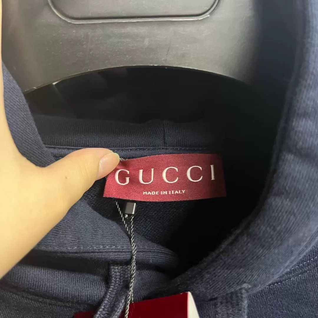 Gucci Gucci Printed Oversized Blue Hoodie xl Men Size US XL / EU 56 / 4 - 5 Thumbnail