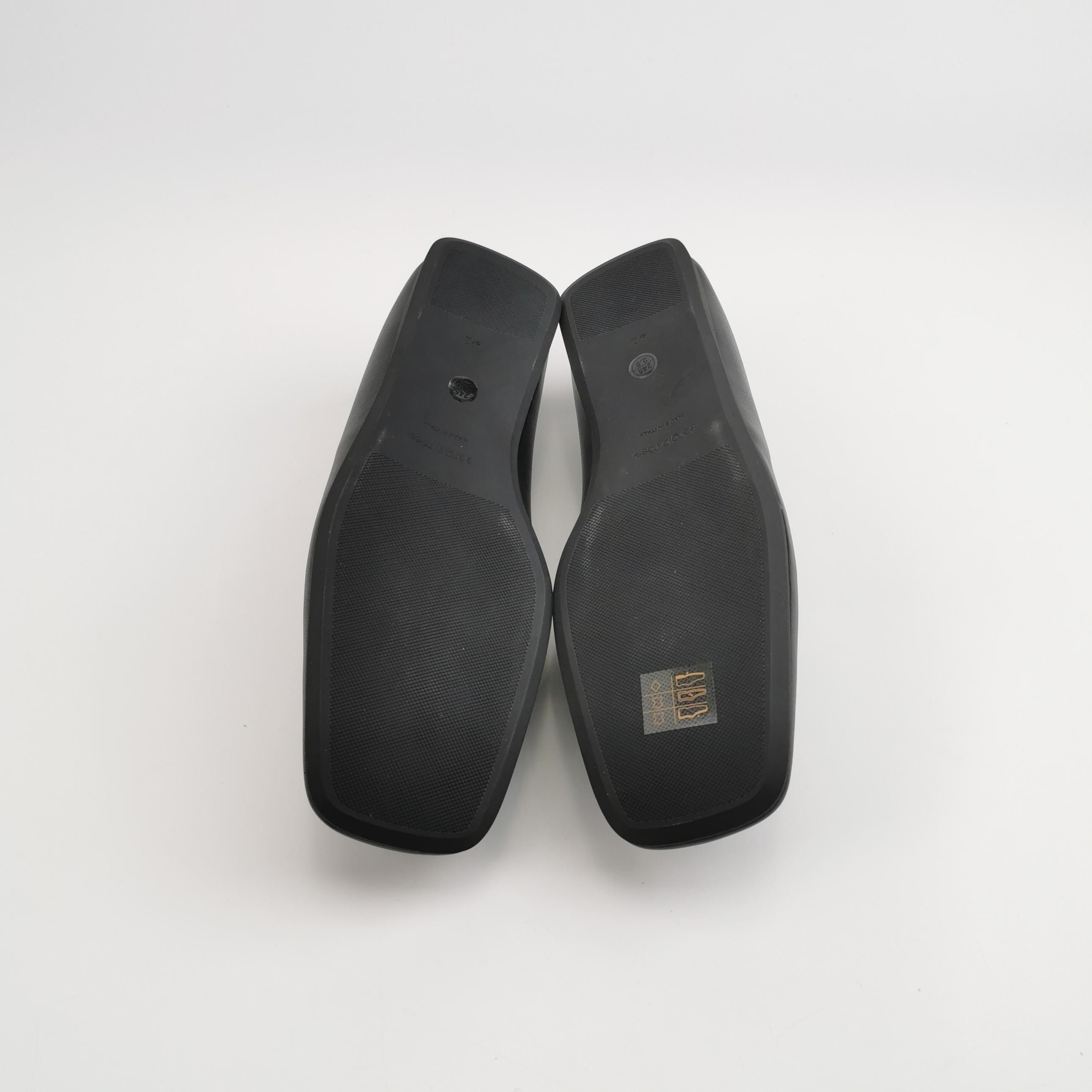 Sergio Rossi Sergio Rossi Square Toe Leather Flats 40.5 Size US 10.5 / IT 40.5 - 6 Thumbnail