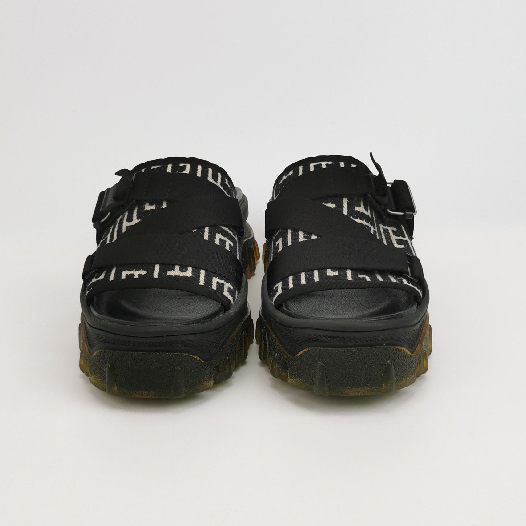 Balmain Balmain Monogram Canvas Buckle Slides 41 Size US 8 / EU 41 - 4 Thumbnail