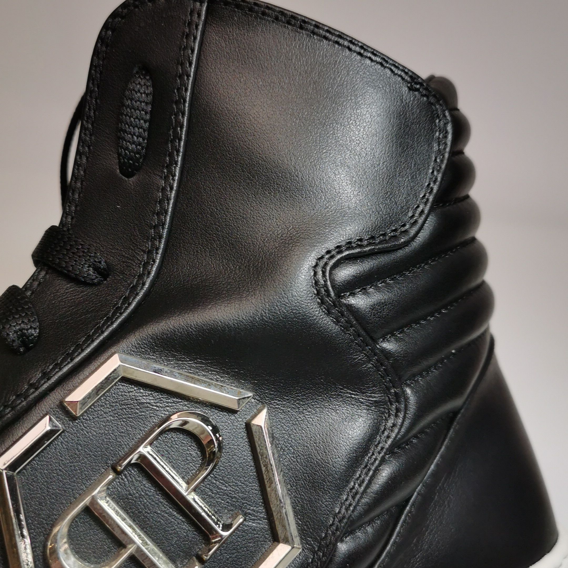 Philipp Plein Philipp Plein Logo Leather Hi-Top Sneakers 42 Size US 9 / EU 42 - 11 Thumbnail