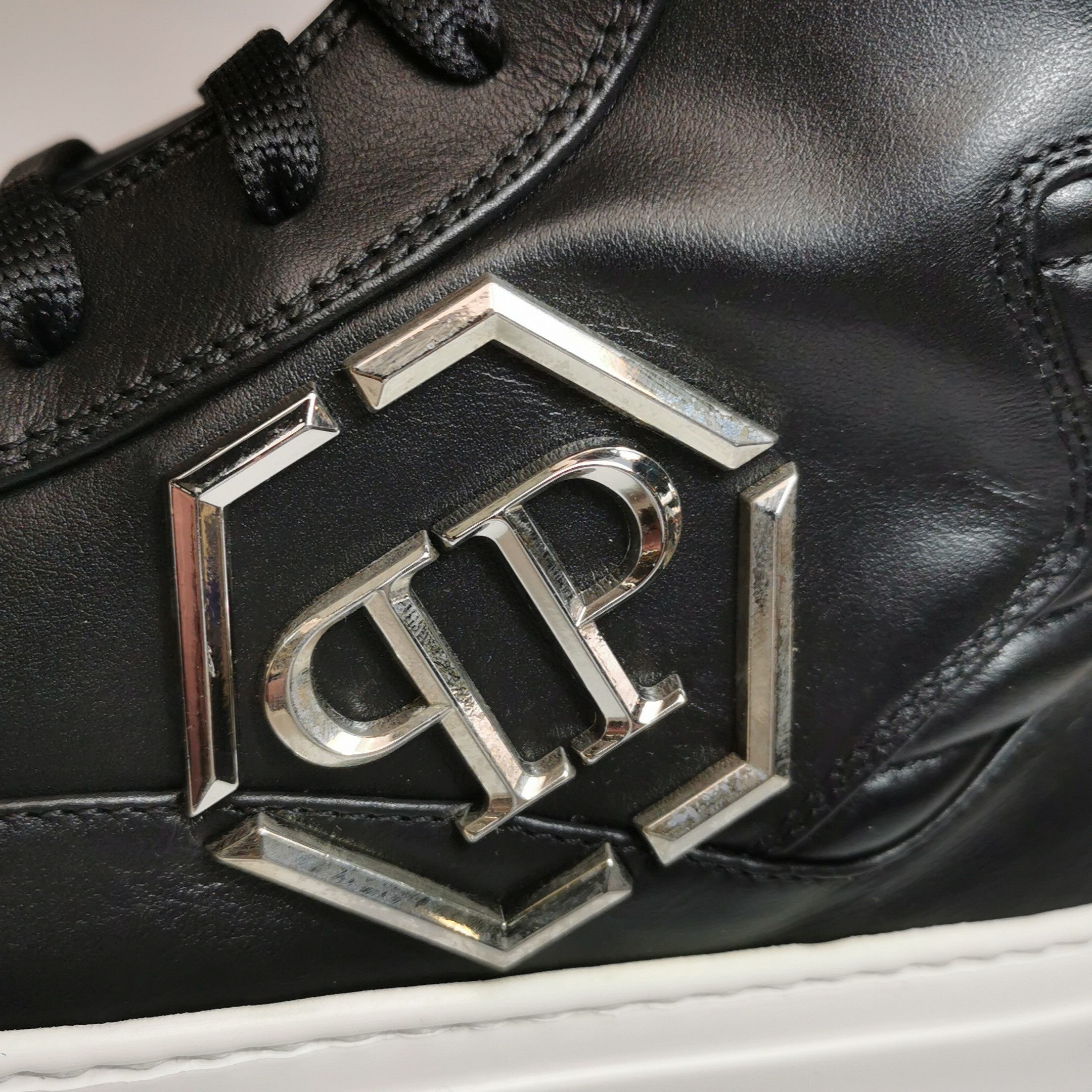 Philipp Plein Philipp Plein Logo Leather Hi-Top Sneakers 42 Size US 9 / EU 42 - 10 Thumbnail