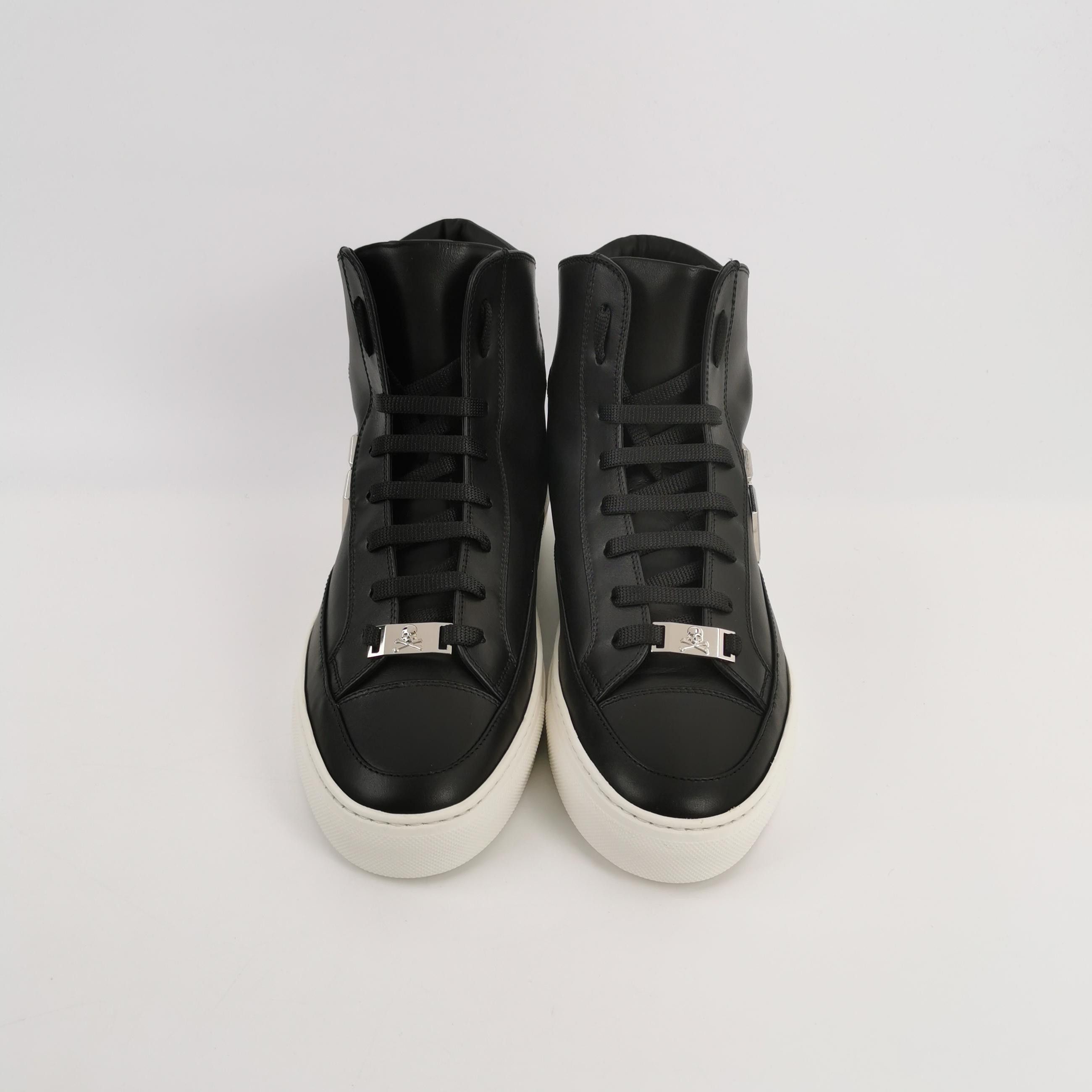 Philipp Plein Philipp Plein Logo Leather Hi-Top Sneakers 42 Size US 9 / EU 42 - 4 Thumbnail
