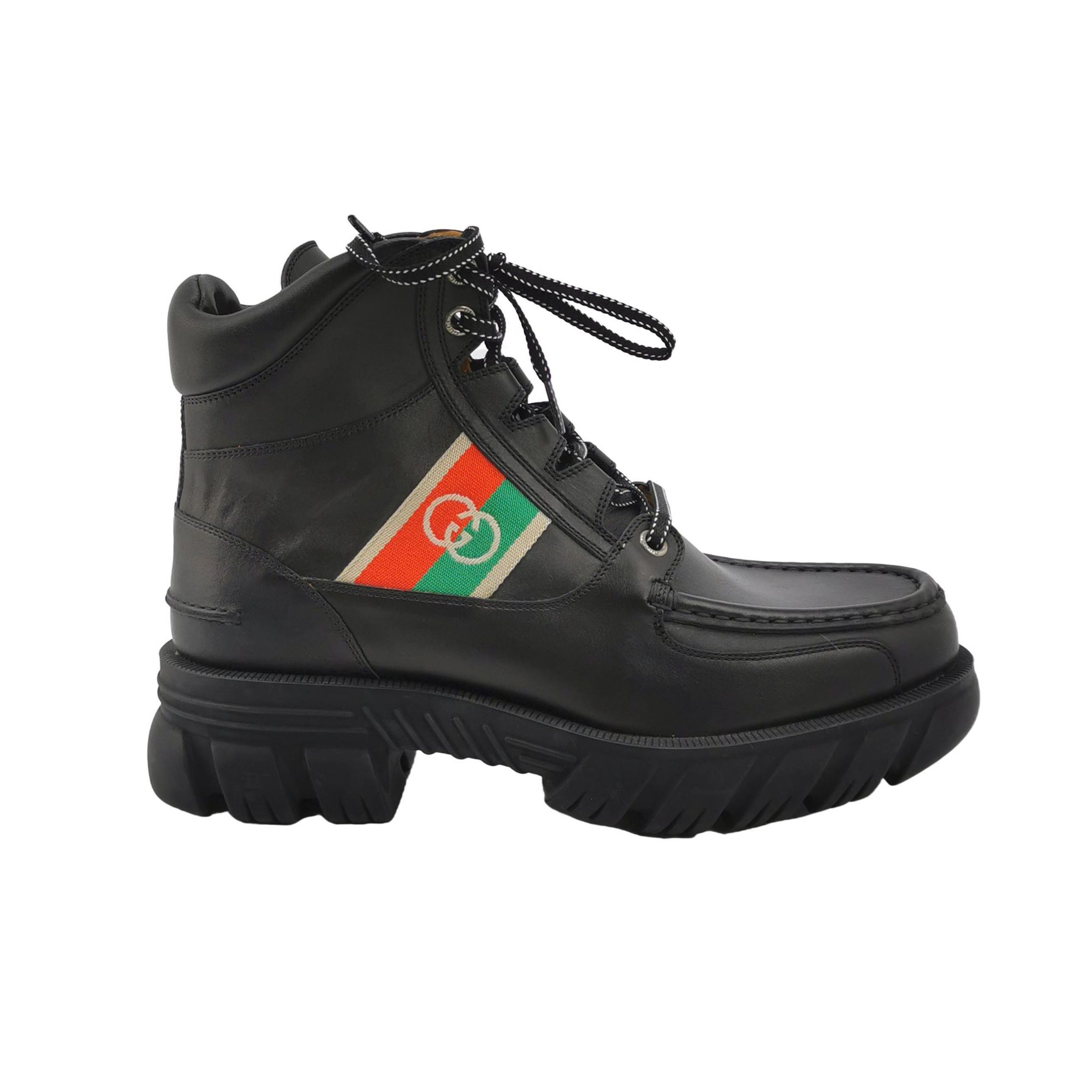 Gucci Gucci Interlocking G Web Leather Boots Size 10.5 Size US 11 / EU 44 - 2 Thumbnail