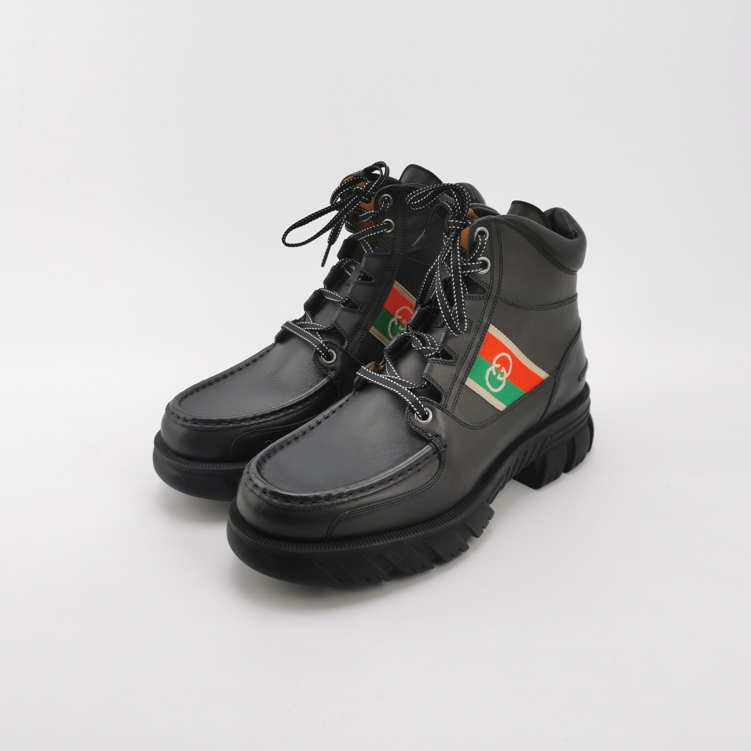 Gucci Gucci Interlocking G Web Leather Boots Size 10.5 Size US 11 / EU 44 - 3 Thumbnail