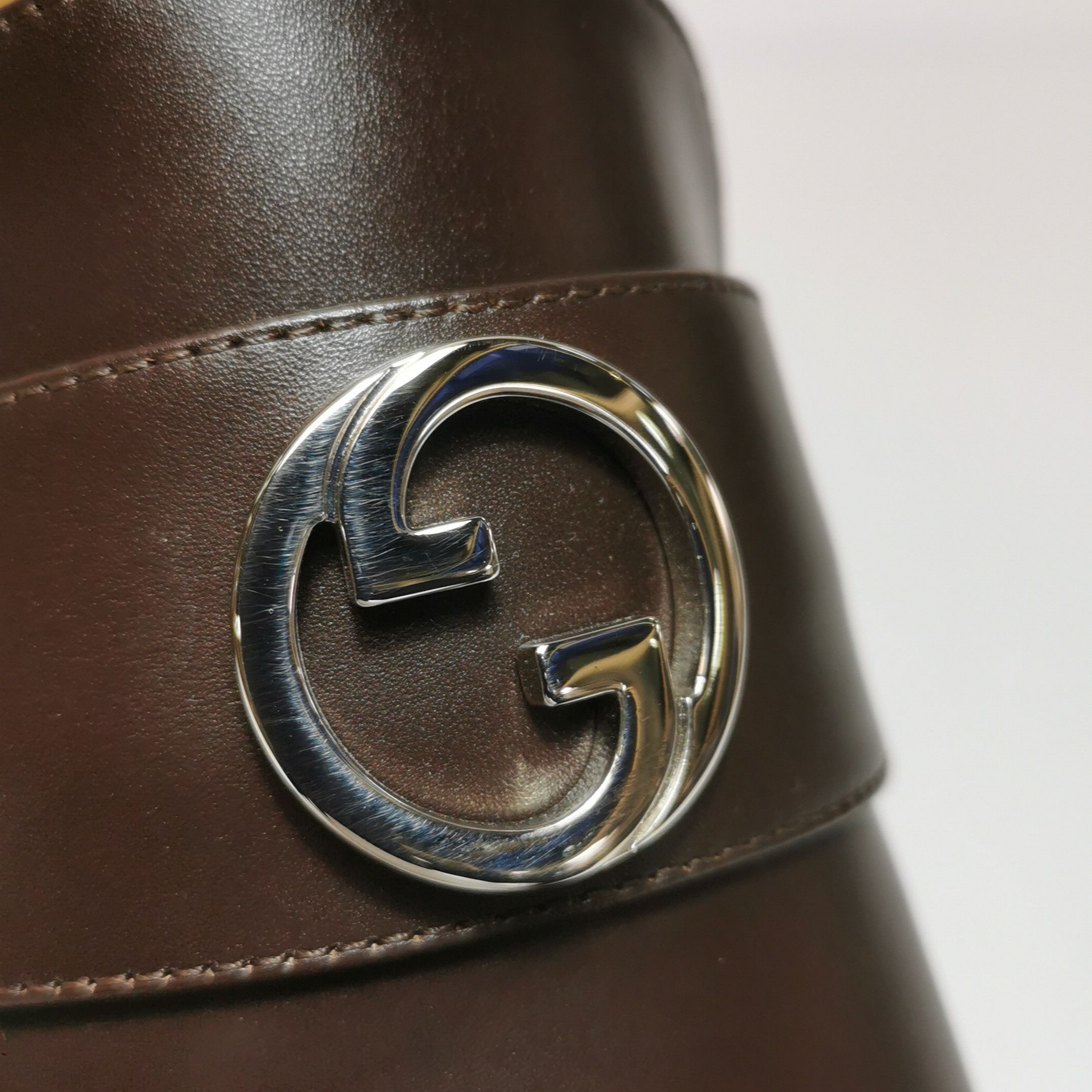 Gucci Gucci Interlocking G Leather Loafers US 7.5 / 40.5 Size US 7 / EU 40 - 10 Thumbnail