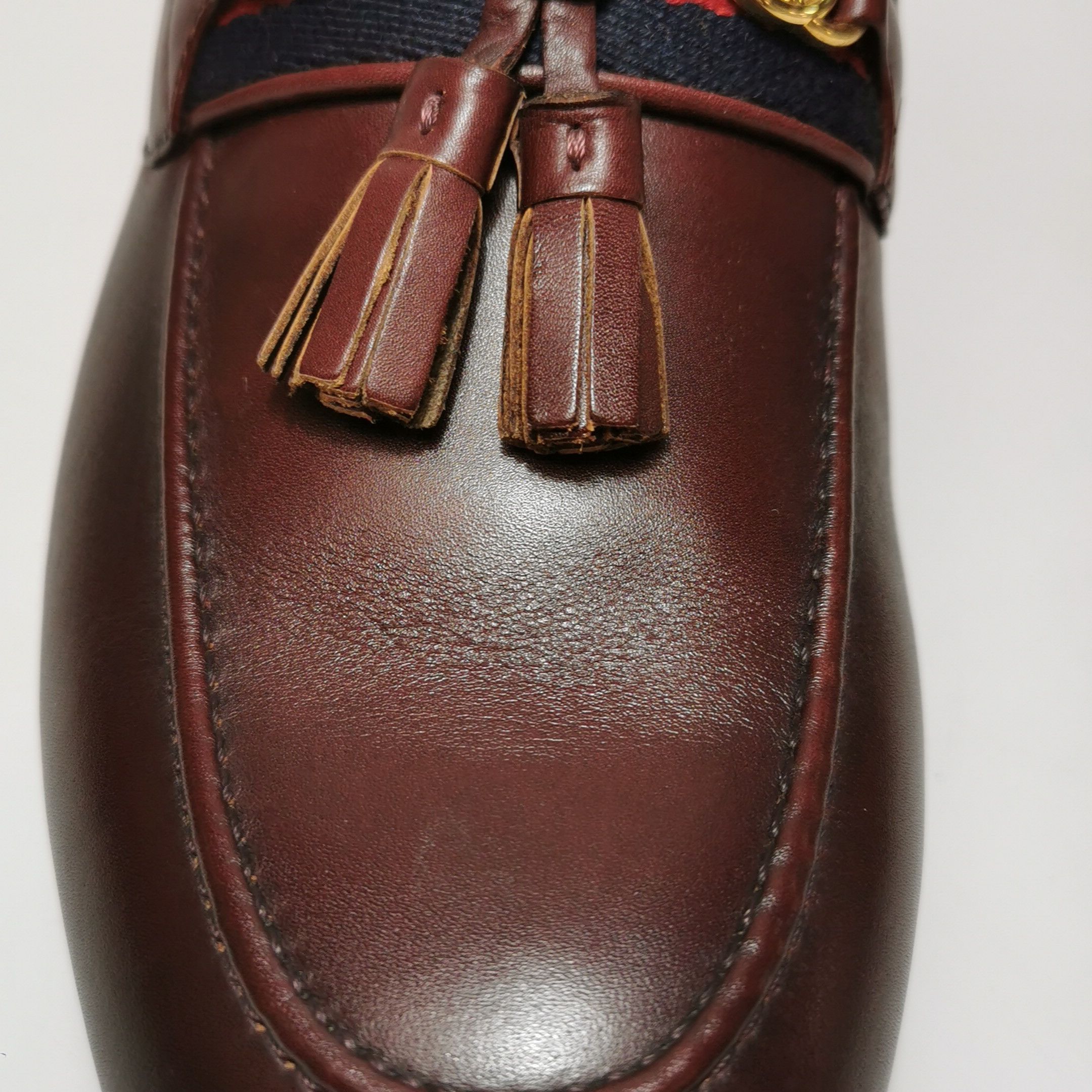 Gucci Gucci Leather Tassel Web Loafers Size 7.5 Size US 8 / EU 41 - 15 Thumbnail