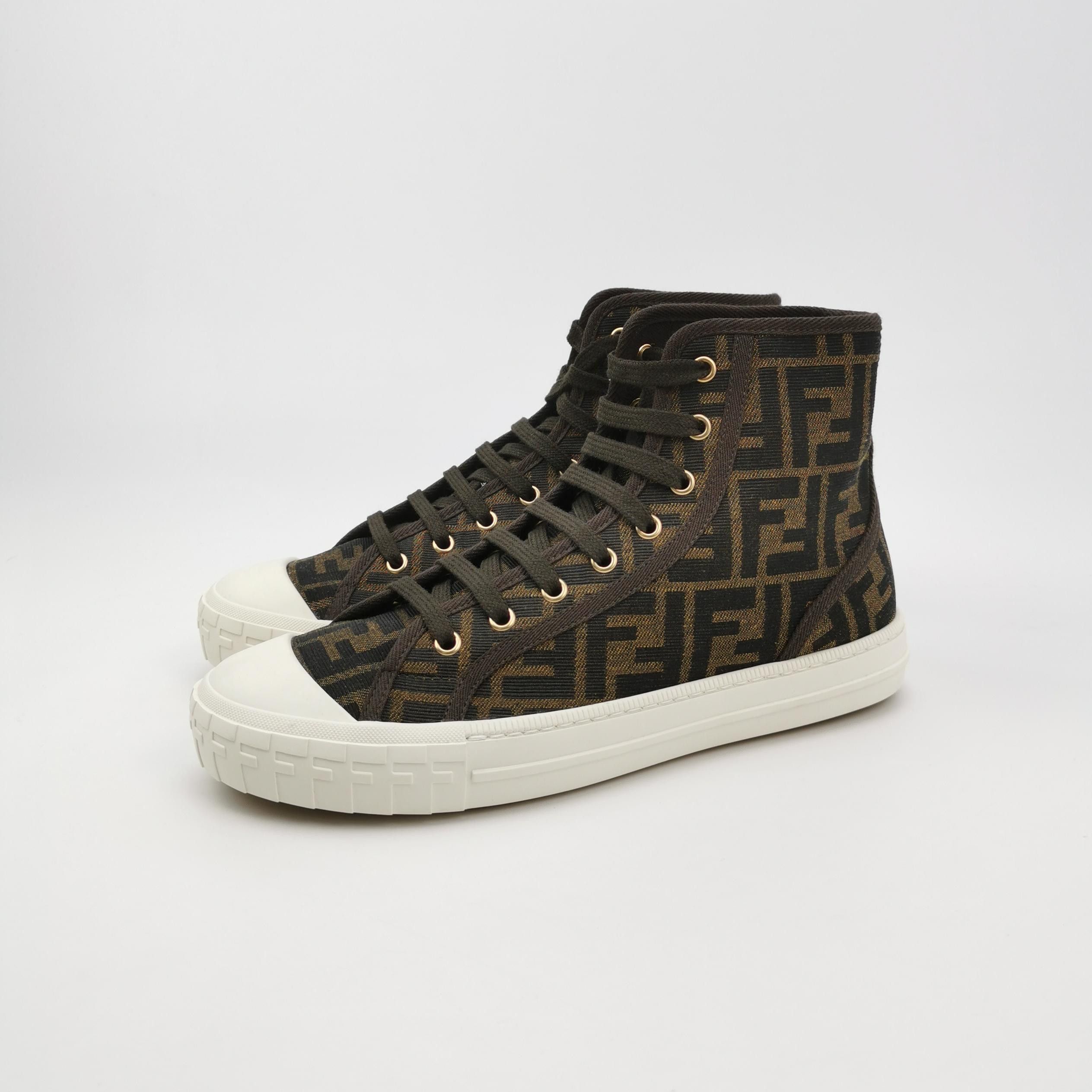 Fendi Fendi Domino FF Logo High-Top Sneakers Size 40 Size US 7 / EU 40 - 3 Thumbnail
