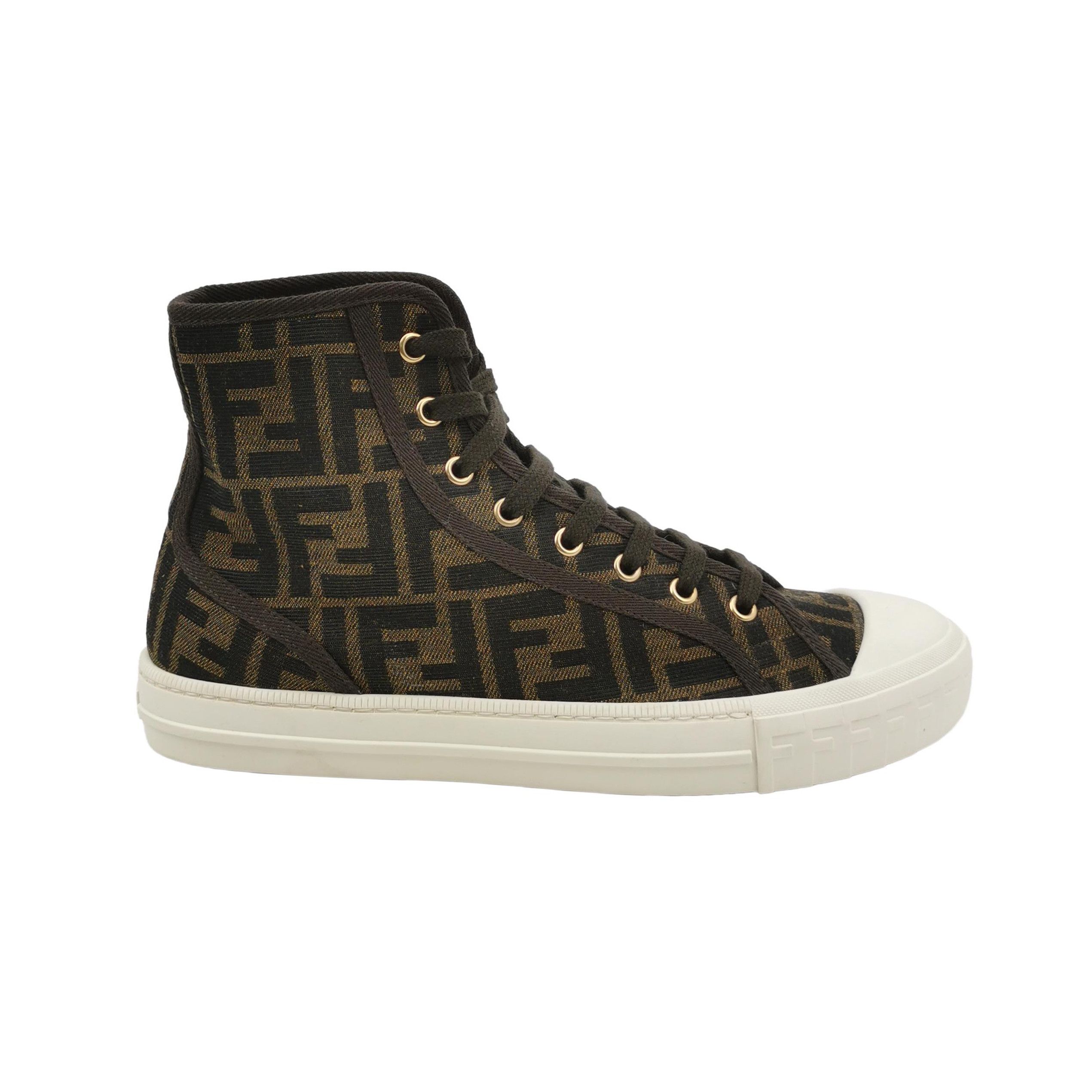 Fendi Fendi Domino FF Logo High-Top Sneakers Size 40 Size US 7 / EU 40 - 2 Thumbnail