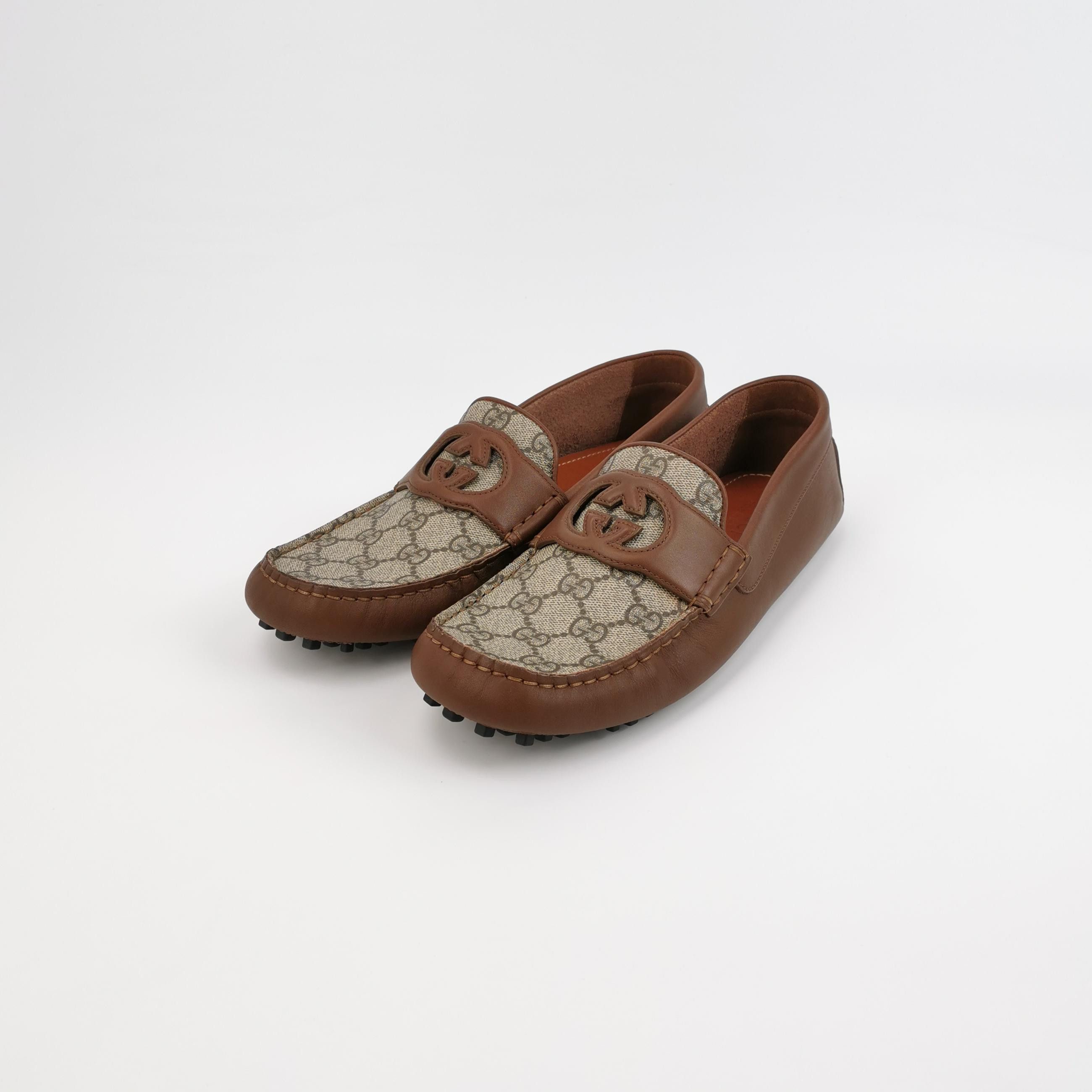 Gucci Gucci Interlocking G GG Canvas Loafers Size 42 Size US 9 / EU 42 - 3 Thumbnail