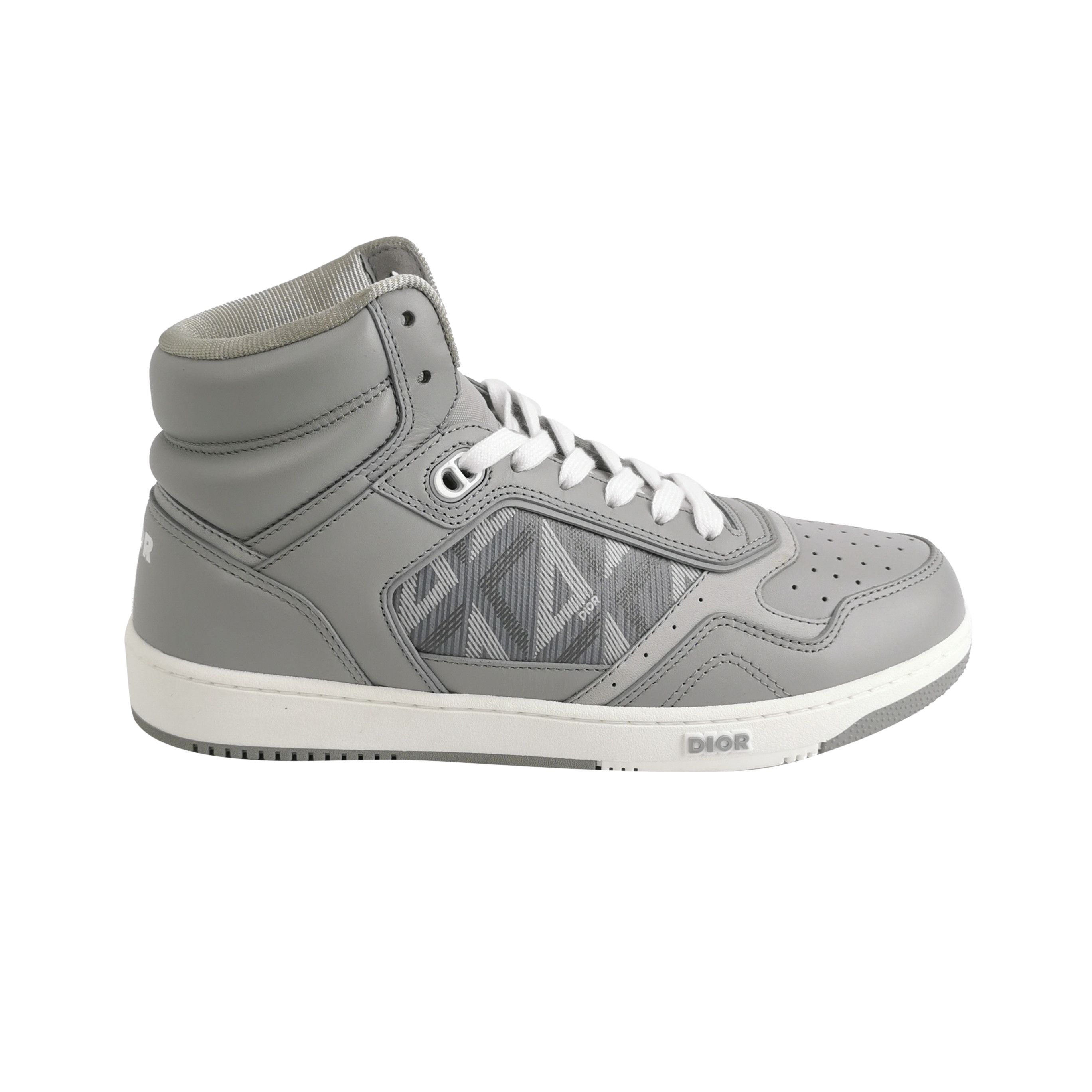 Dior Dior B27 Grey Leather High-Top Sneakers 40 Size US 7 / EU 40 - 2 Thumbnail