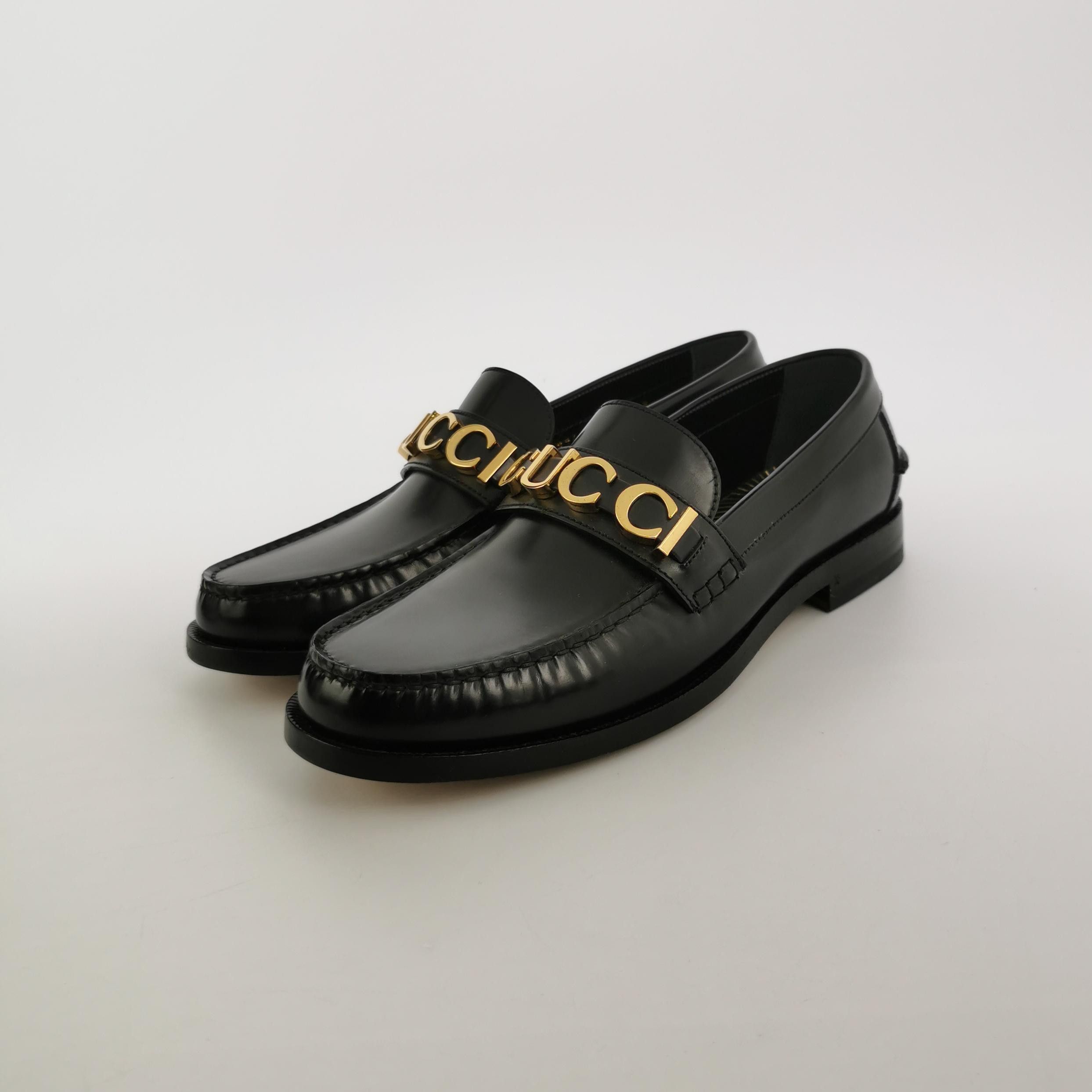 Gucci Gucci Gold Logo Leather Loafers Size 8.5 Size US 9 / EU 42 - 3 Thumbnail