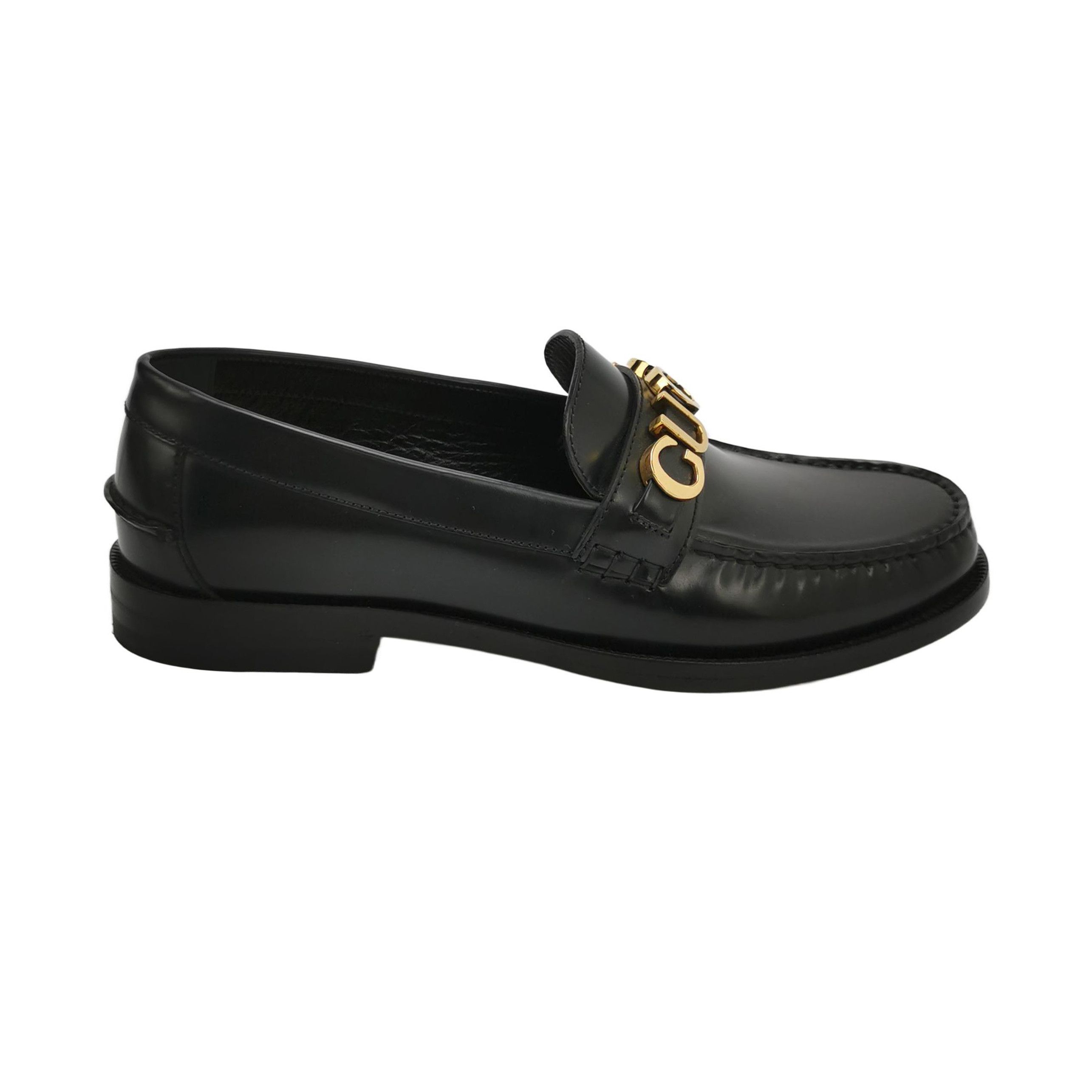 Gucci Gucci Gold Logo Leather Loafers Size 8.5 Size US 9 / EU 42 - 2 Thumbnail