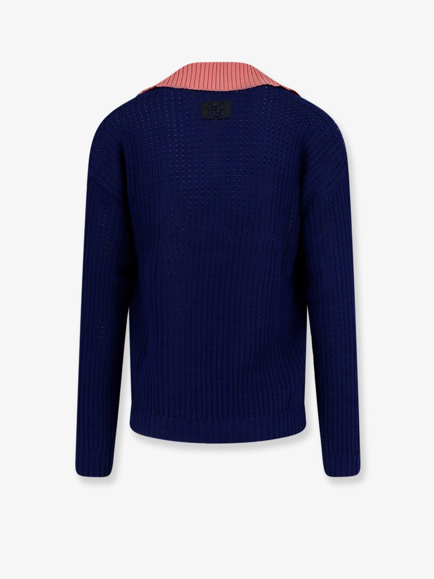 Fendi Fendi Cotton sweater with contrasting collar Tag Size IT 50 Men - USA Tariffs Included Size US L / EU 52-54 / 3 - 2 Thumbnail