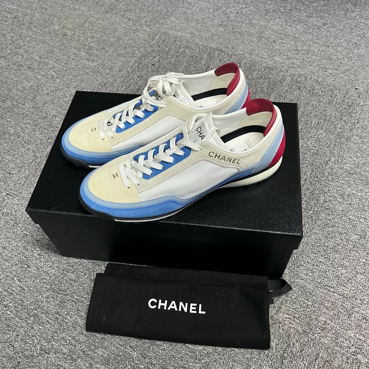 Chanel Chanel Retro Blue Lowtop Sneakers us_7 Women Size US 7 / IT 37 - 2 Thumbnail