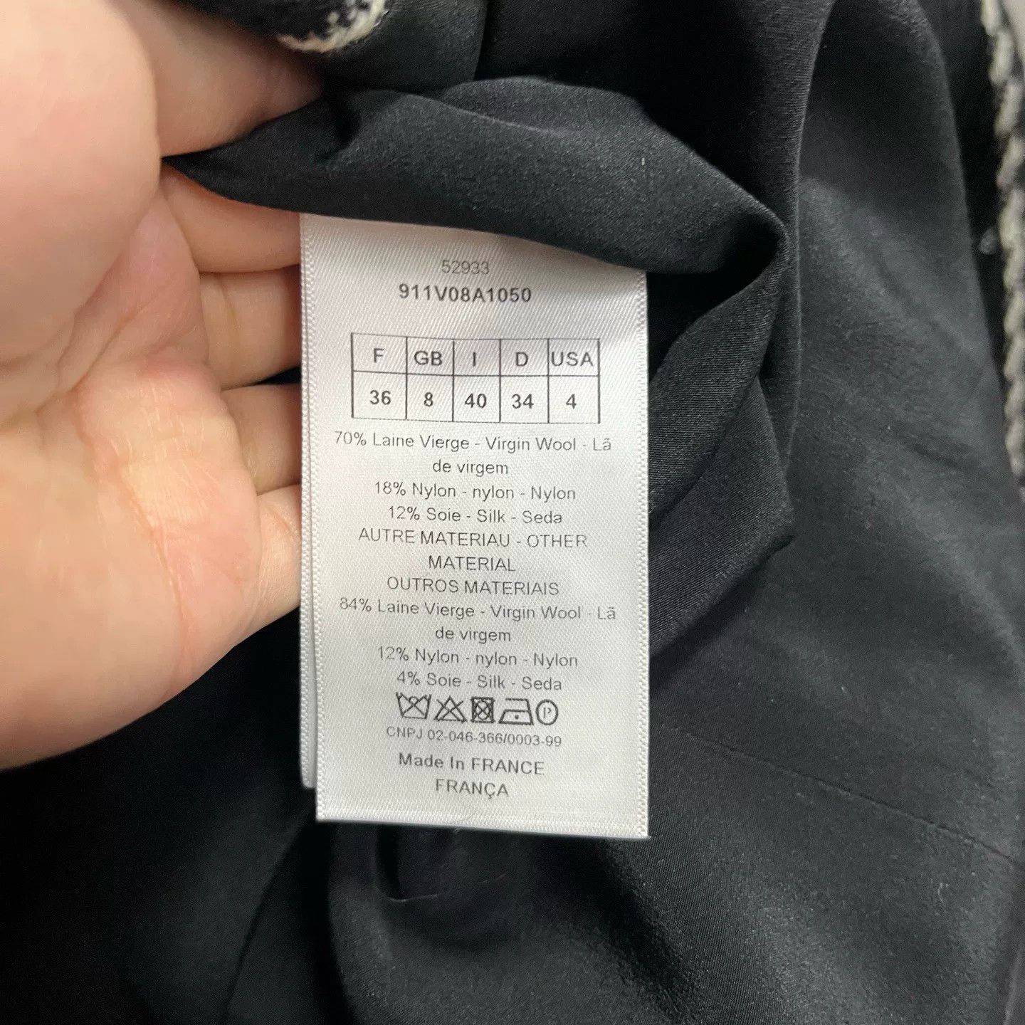 Dior Dior Plaid Black Coat S Women Size S / US 4 / IT 40 - 3 Thumbnail