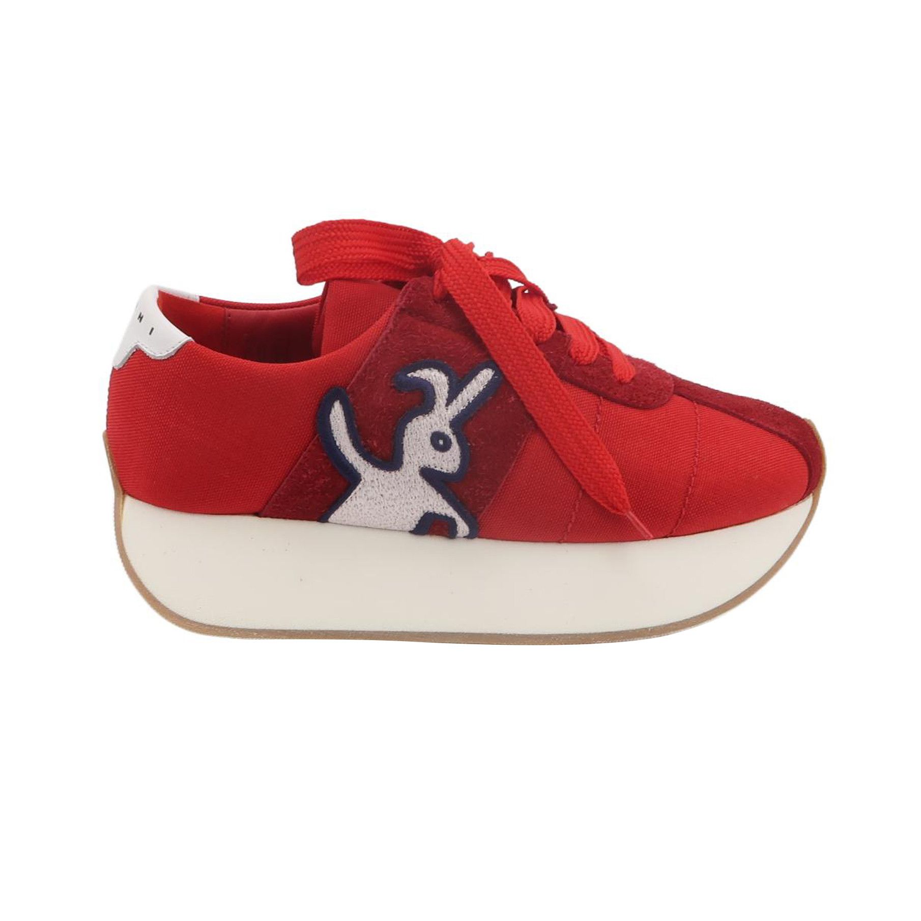Marni Marni Red Suede Dance Bunny Sneakers 40 Size US 7 / EU 40 - 2 Thumbnail