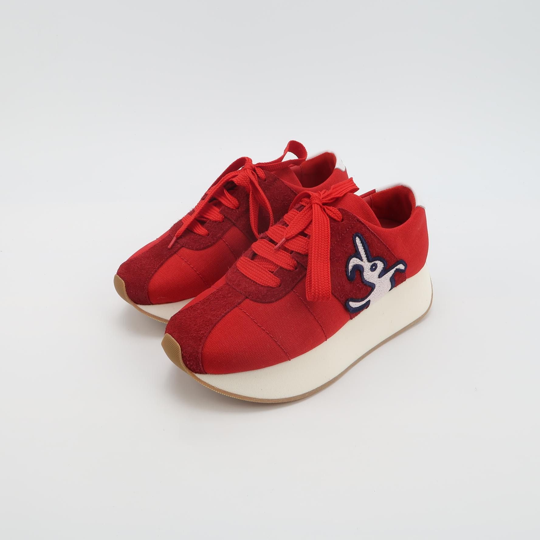Marni Marni Red Suede Dance Bunny Sneakers 40 Size US 7 / EU 40 - 3 Thumbnail