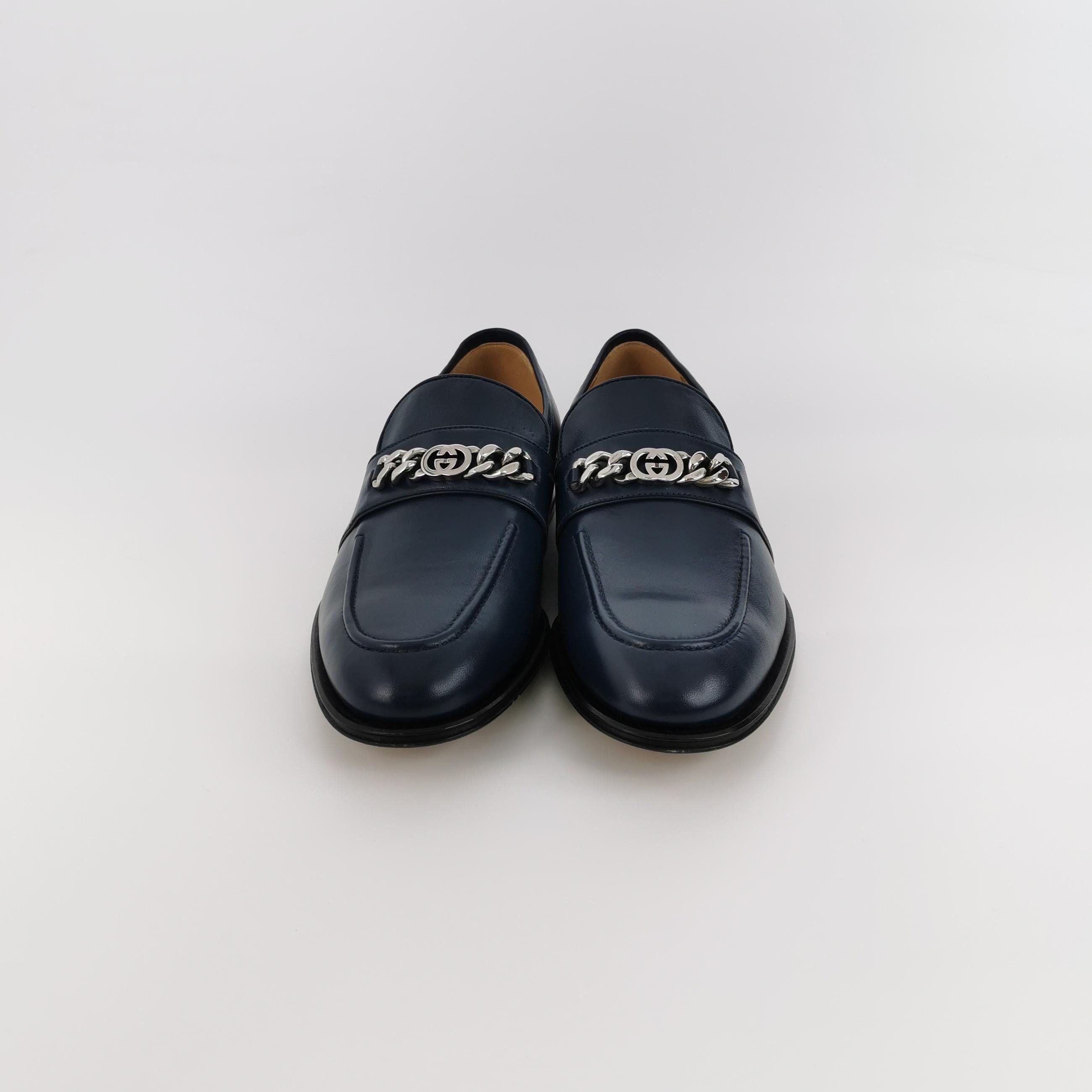 Gucci Gucci Interlocking G Chain Leather Loafers Size 41 Size US 8 / EU 41 - 4 Thumbnail