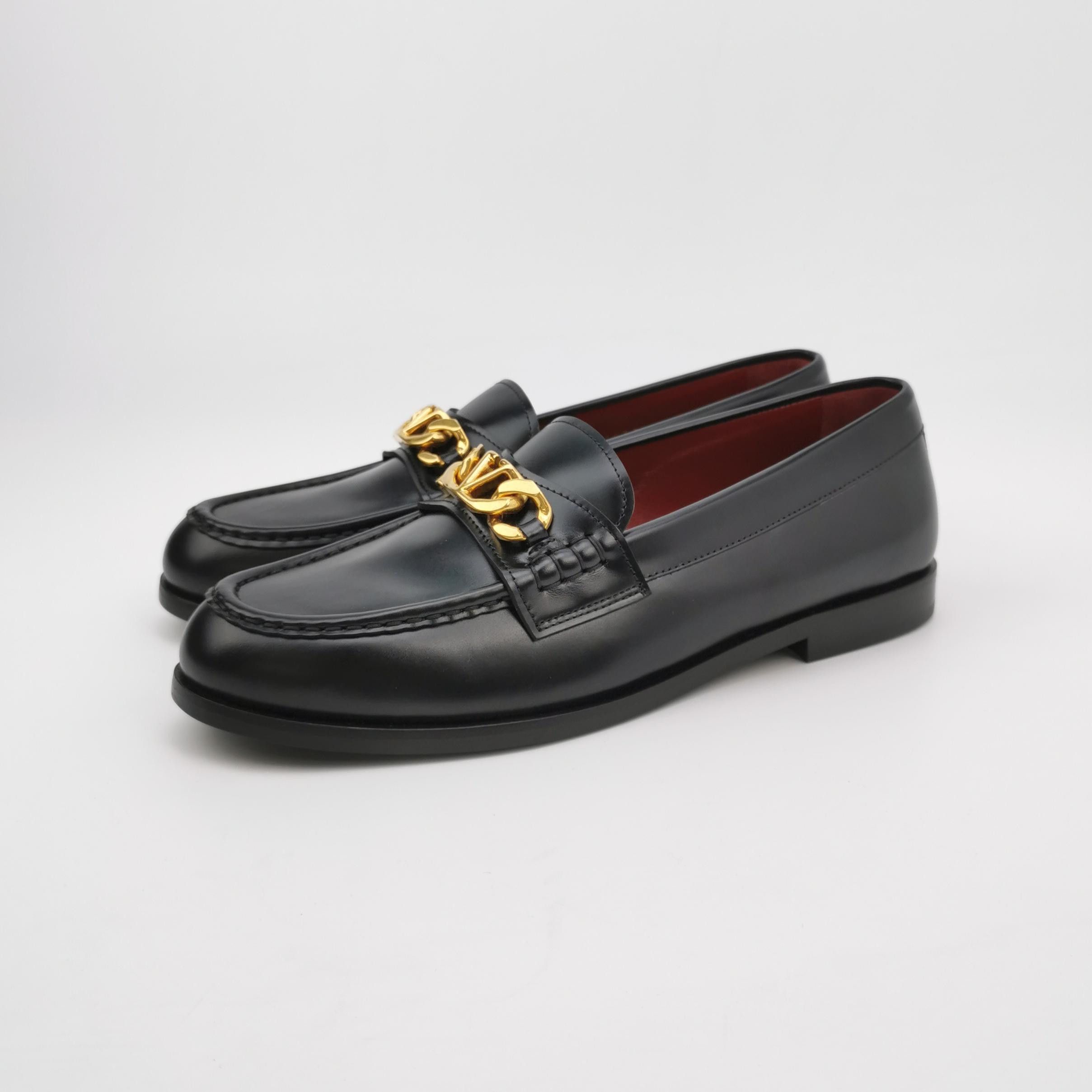 Valentino Valentino V-Logo Leather Loafers Size 42.5 Size US 9 / EU 42 - 3 Thumbnail