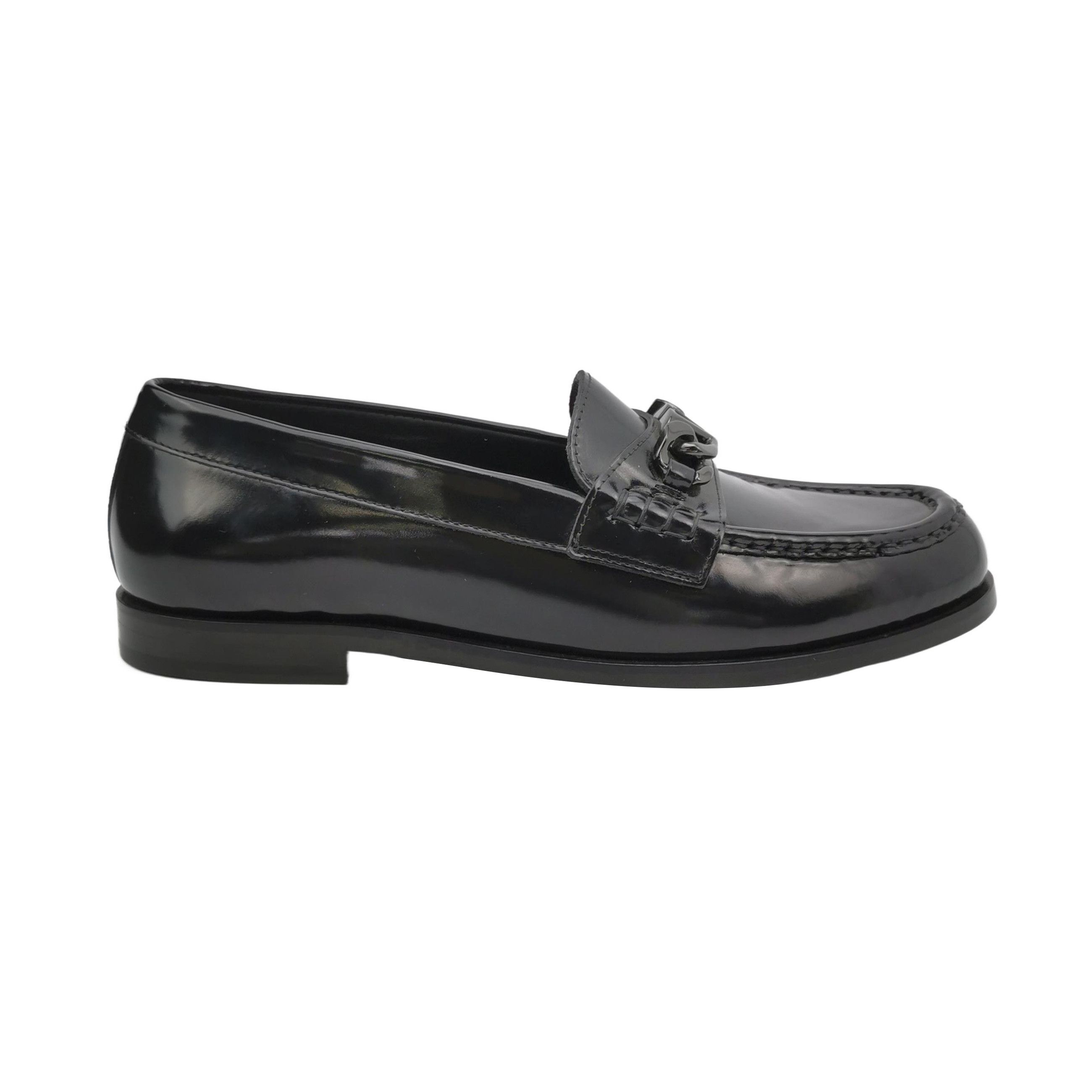 Valentino Valentino Black Leather VLogo Loafers 42 Size US 9 / EU 42 - 2 Thumbnail