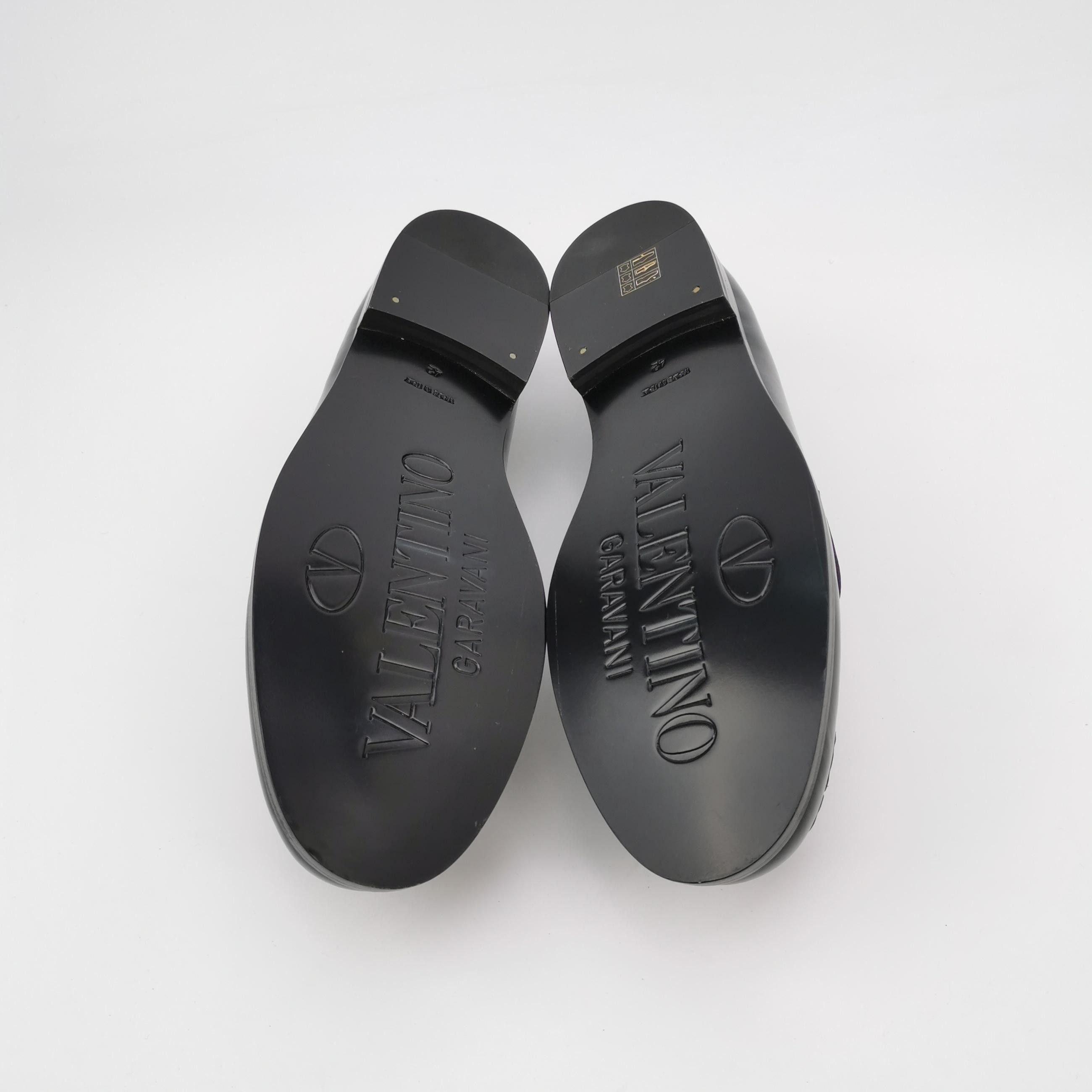 Valentino Valentino Black Leather VLogo Loafers 42 Size US 9 / EU 42 - 6 Thumbnail