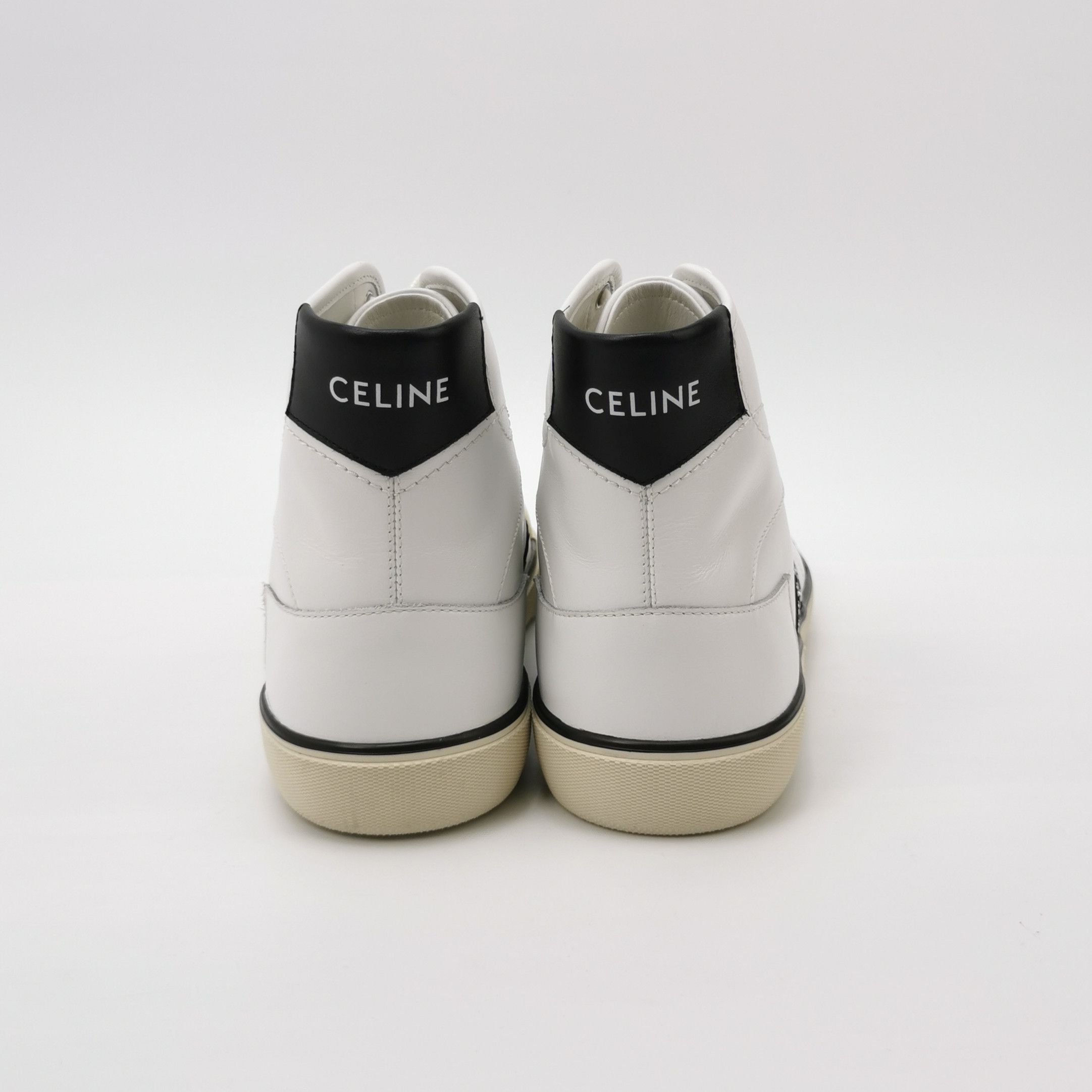 Celine Celine Leather Logo Hi-Top Sneakers EU 43 Size US 10 / EU 43 - 5 Thumbnail