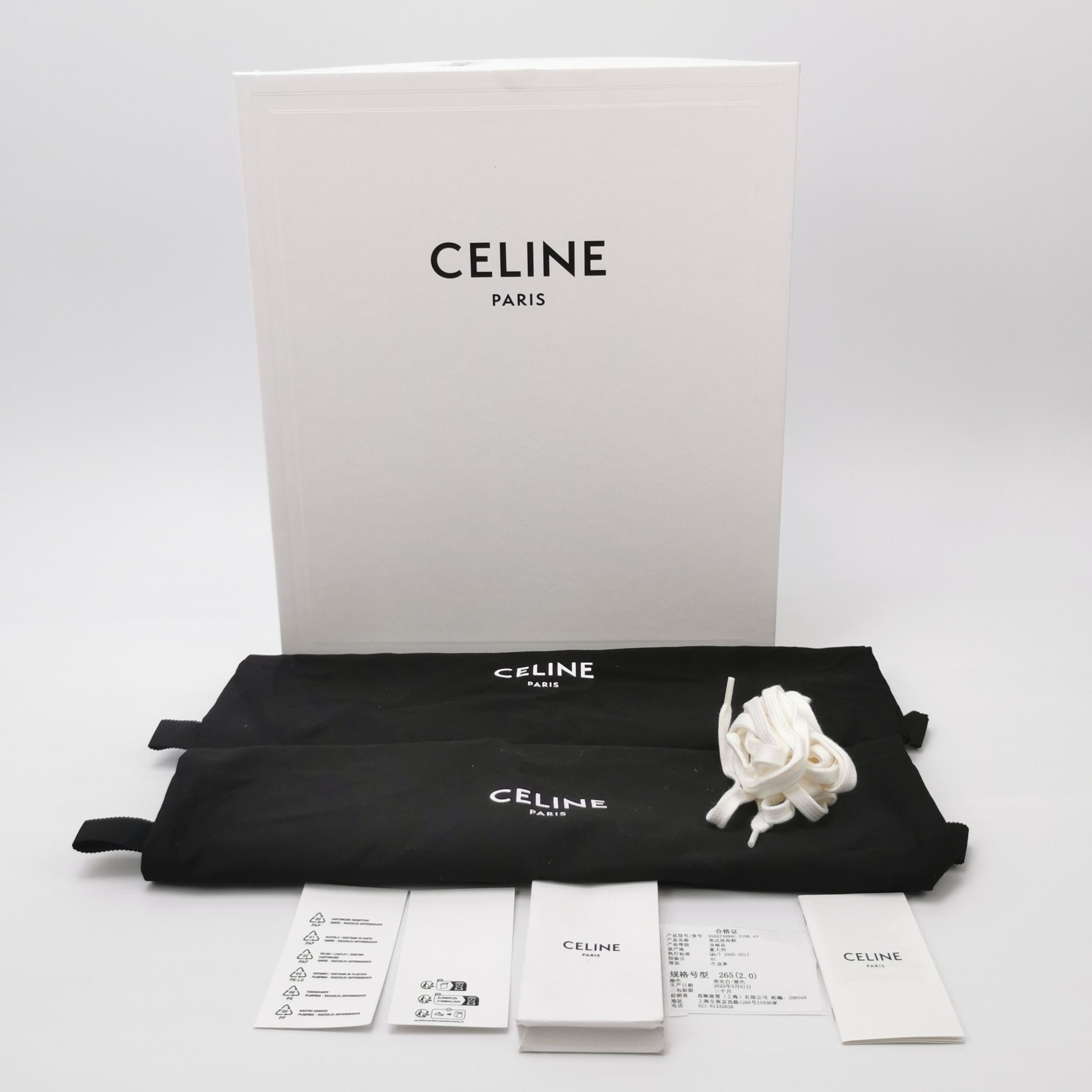 Celine Celine Leather Logo Hi-Top Sneakers EU 43 Size US 10 / EU 43 - 8 Thumbnail