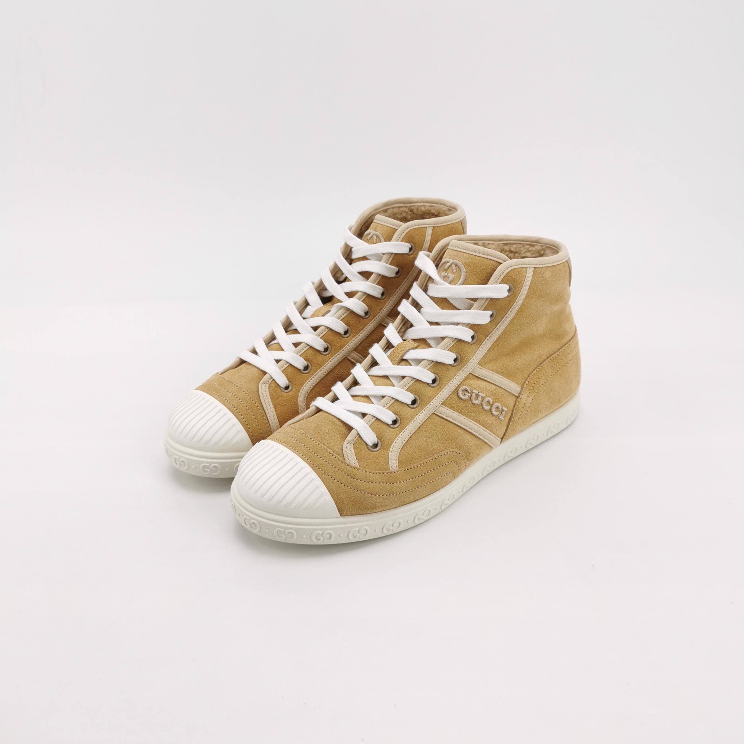 Gucci Gucci Suede Logo Hi-Top Sneakers 40 Size US 7 / EU 40 - 3 Thumbnail