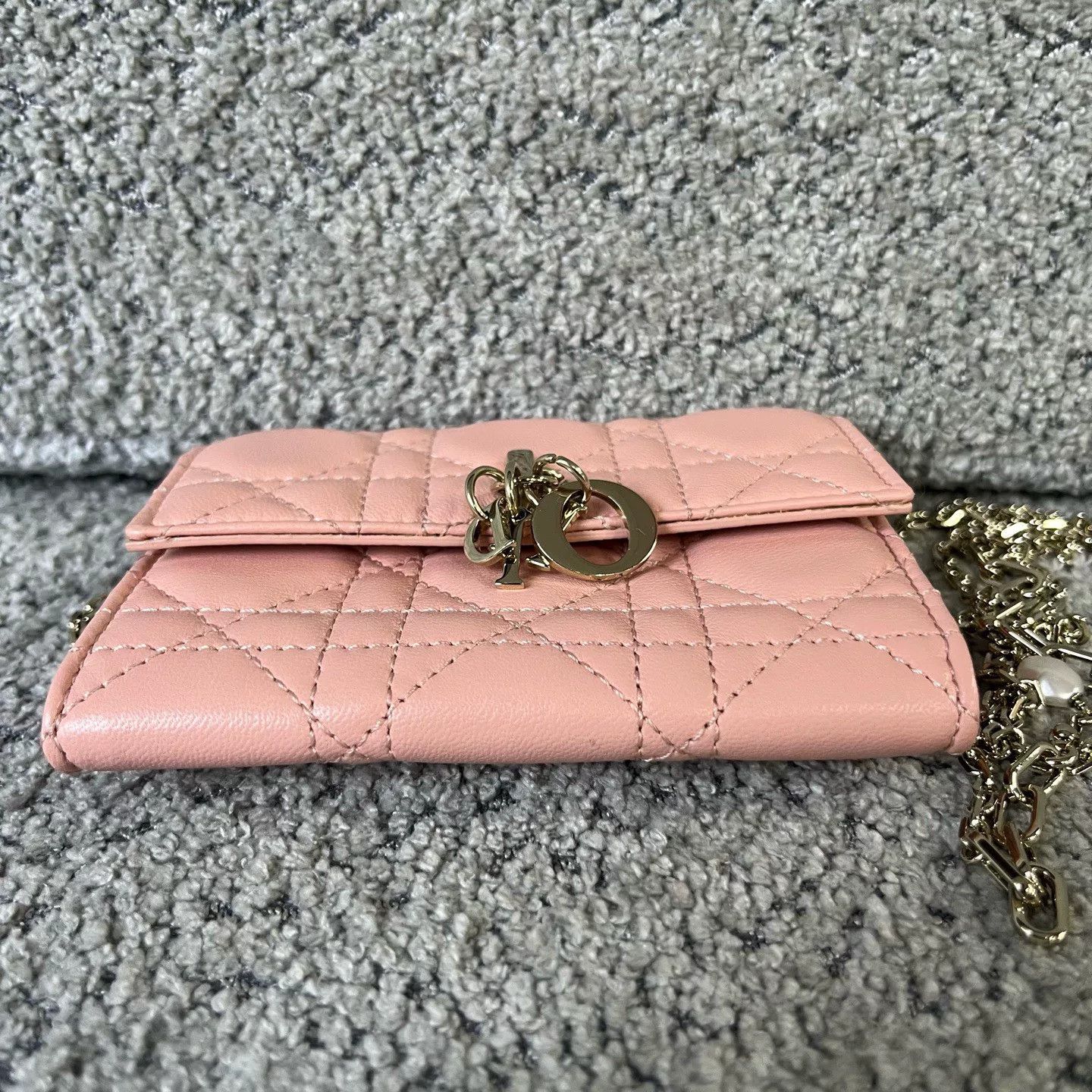 Dior Dior Leather Plaid Pink Earrings OS Women Size ONE SIZE - 2 Thumbnail