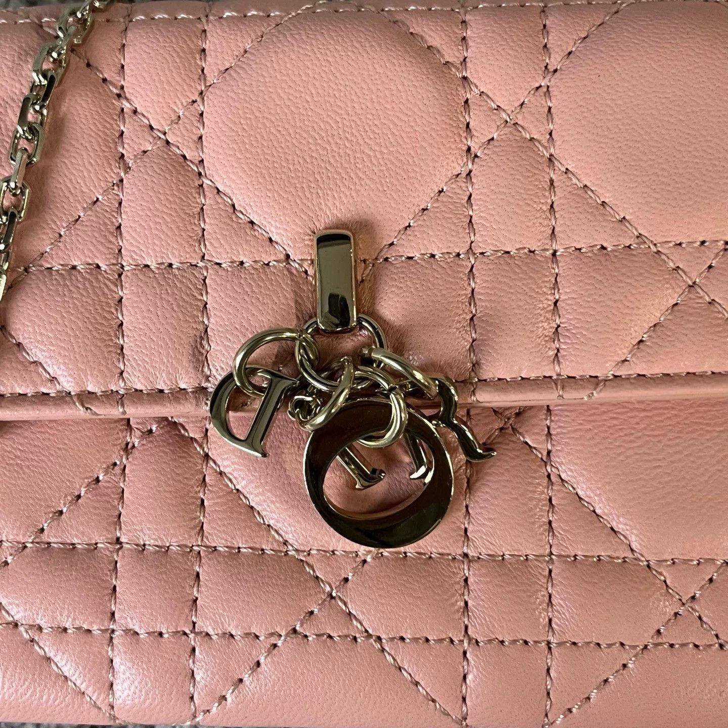 Dior Dior Leather Plaid Pink Earrings OS Women Size ONE SIZE - 4 Thumbnail