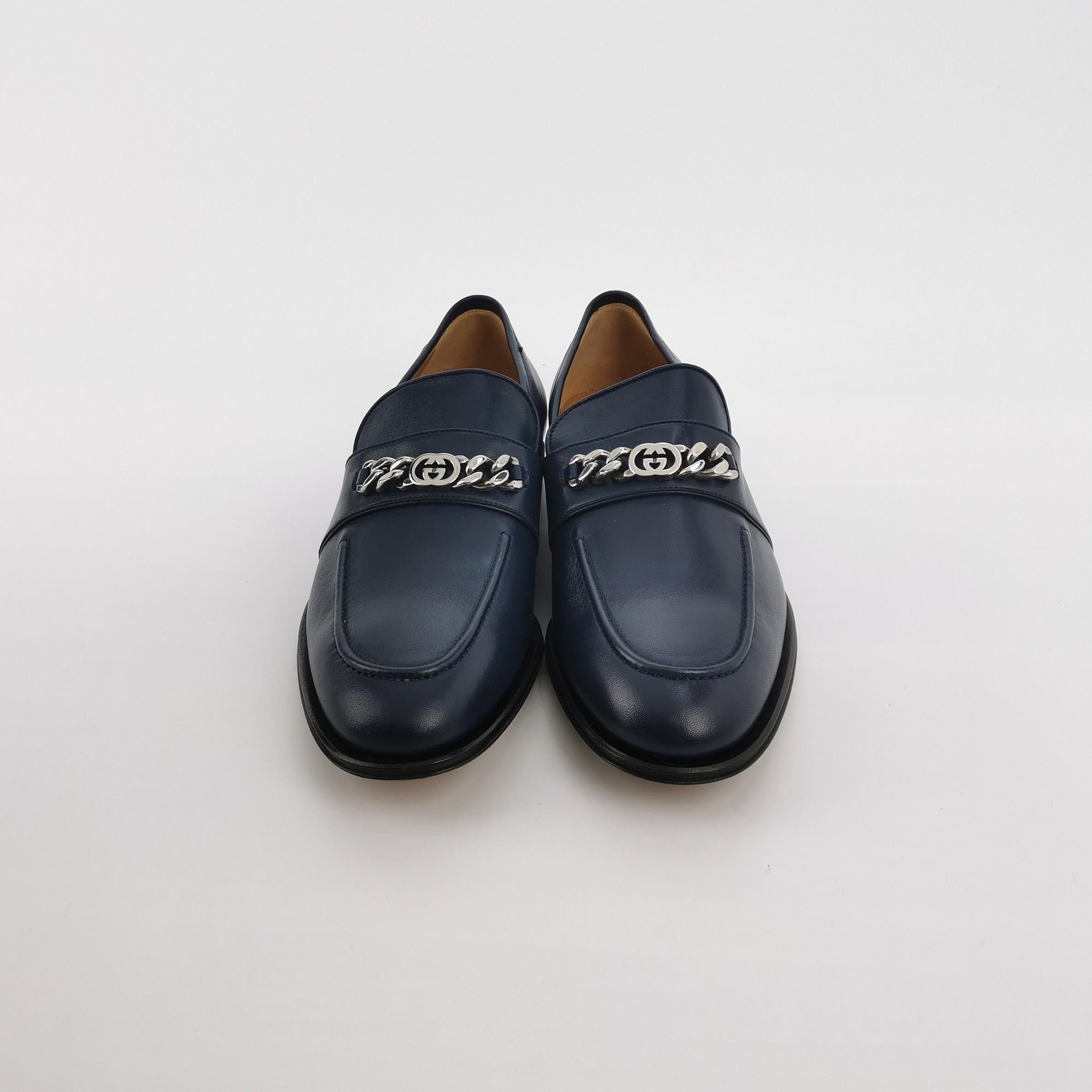 Gucci Gucci Interlocking G Chain Leather Loafers Size 9 Size US 10 / EU 43 - 4 Thumbnail