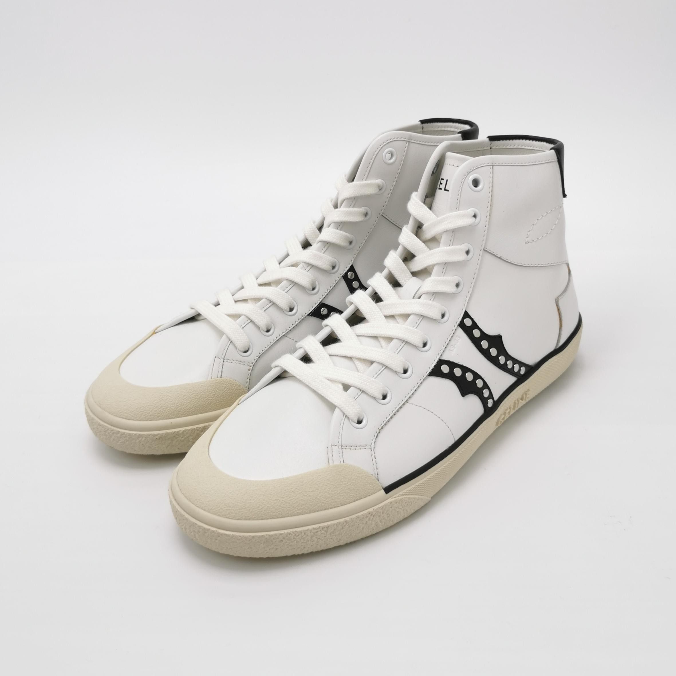 Celine Celine Western Mid Studded Calfskin Sneakers 42 Size US 9 / EU 42 - 3 Thumbnail