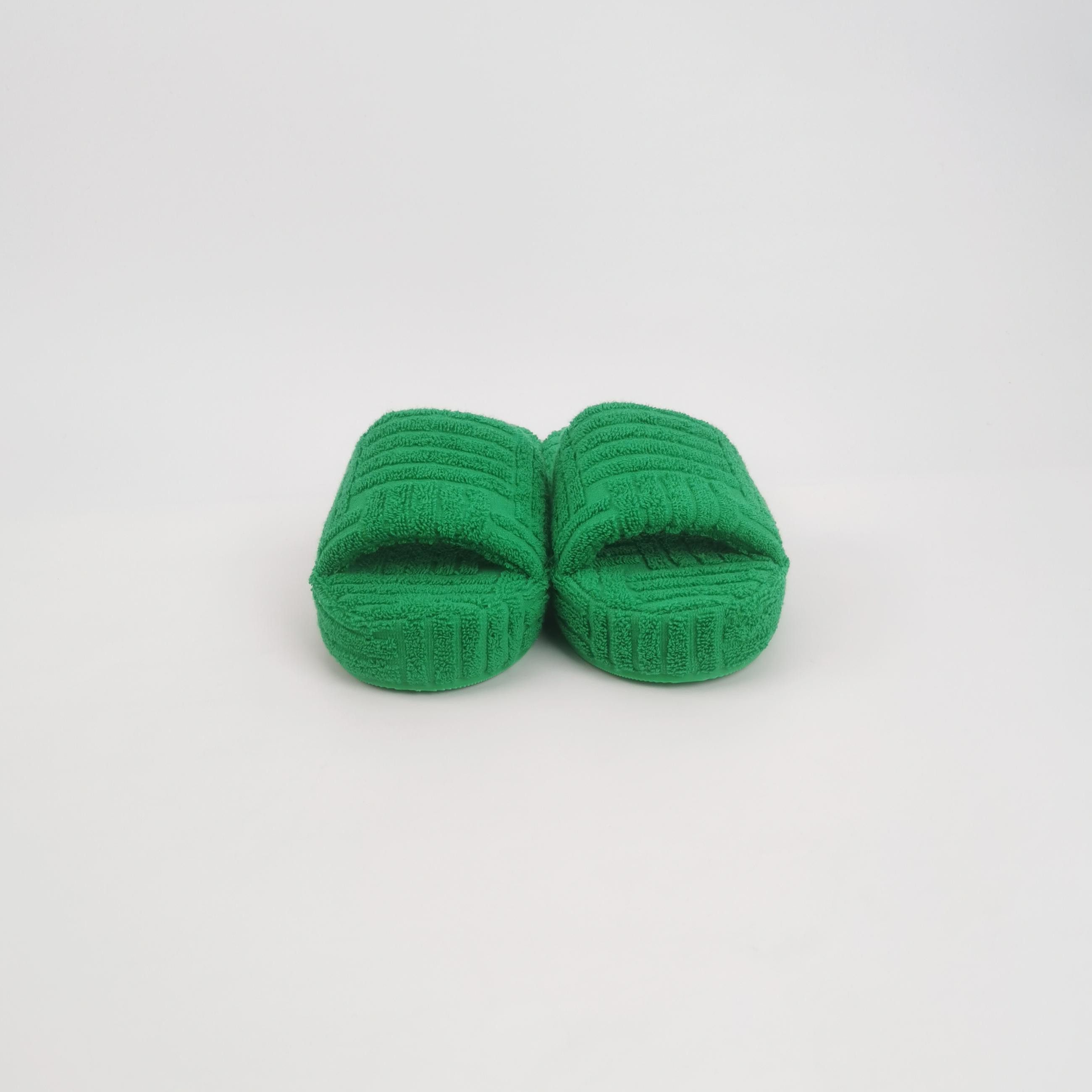 Bottega Veneta Bottega Veneta Grass Green Terry Slides 39 Size US 6 / EU 39 - 4 Thumbnail