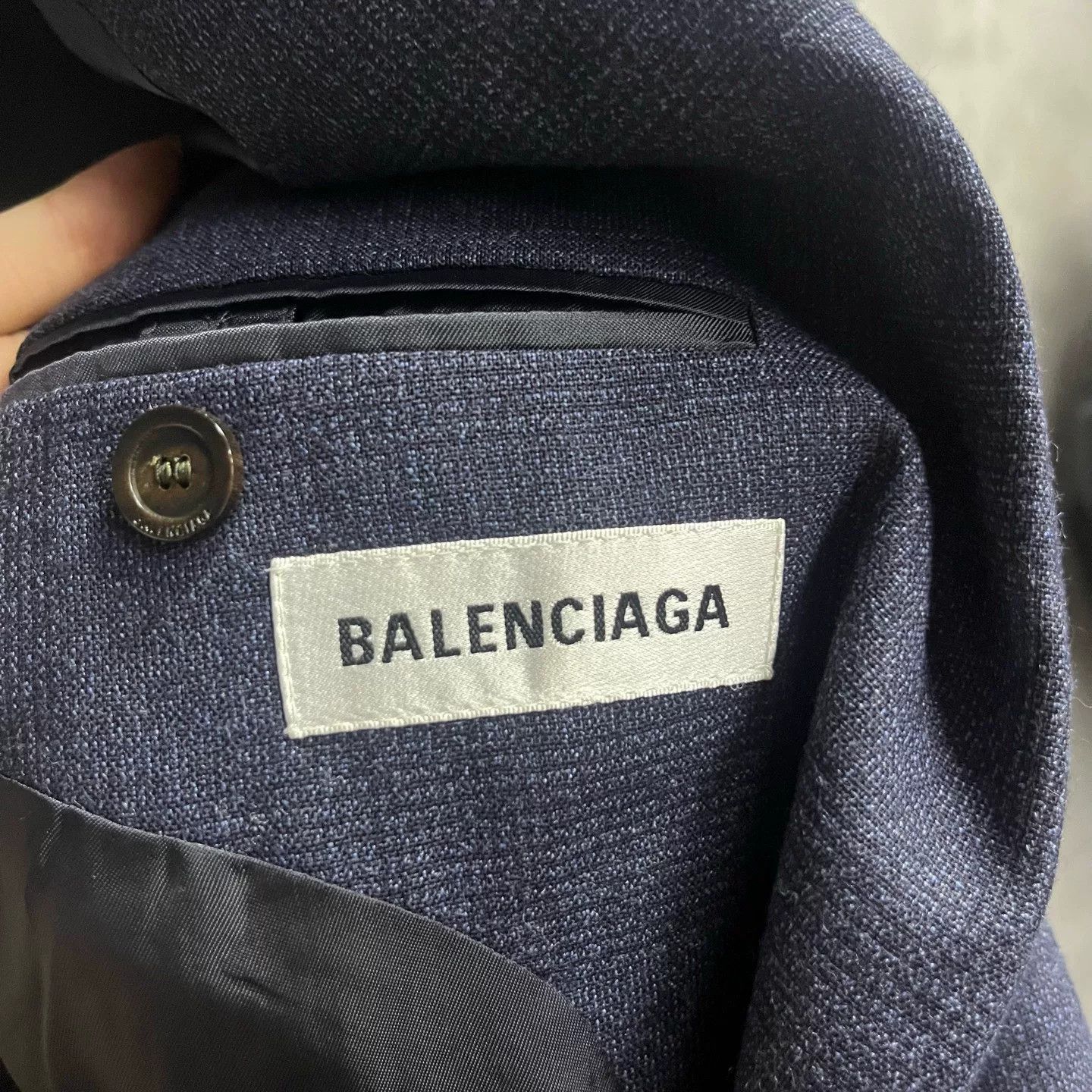 Balenciaga Balenciaga Formal Wool Blue Suit 40r Men Size 40R - 3 Thumbnail