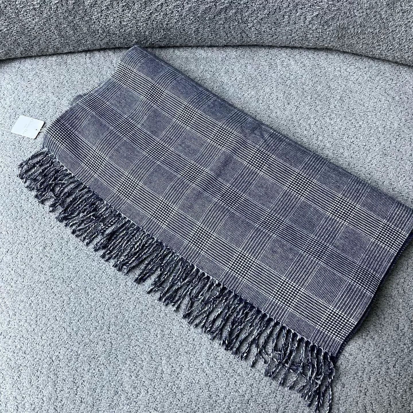 Dior Dior Wool Graphic Gray Scarf one size Men Size ONE SIZE - 2 Thumbnail
