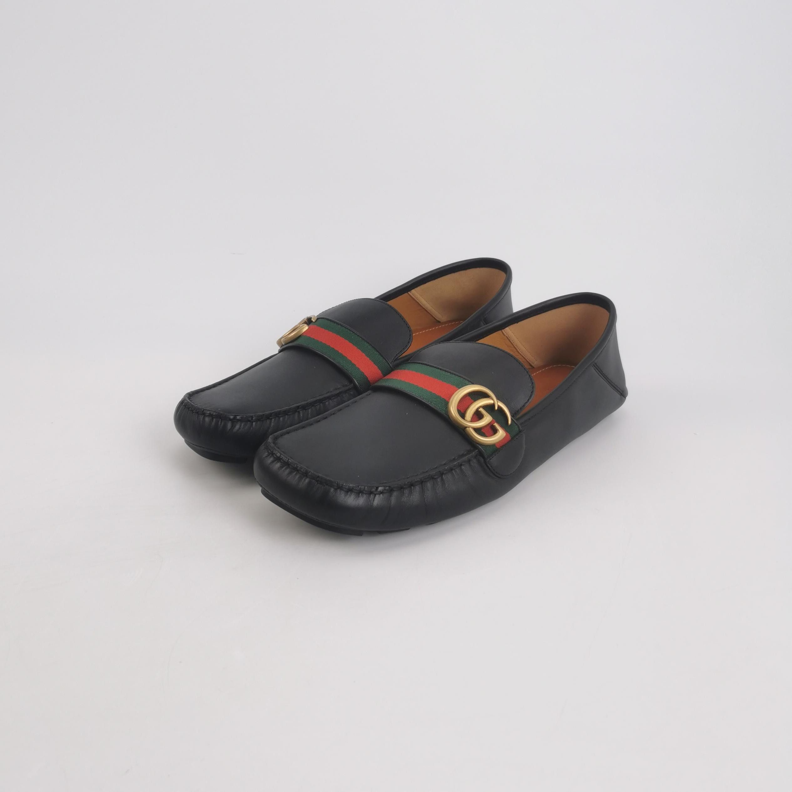 Gucci Gucci Web Stripe GG Leather Drivers Size 11.5 Size US 12 / EU 45 - 3 Thumbnail
