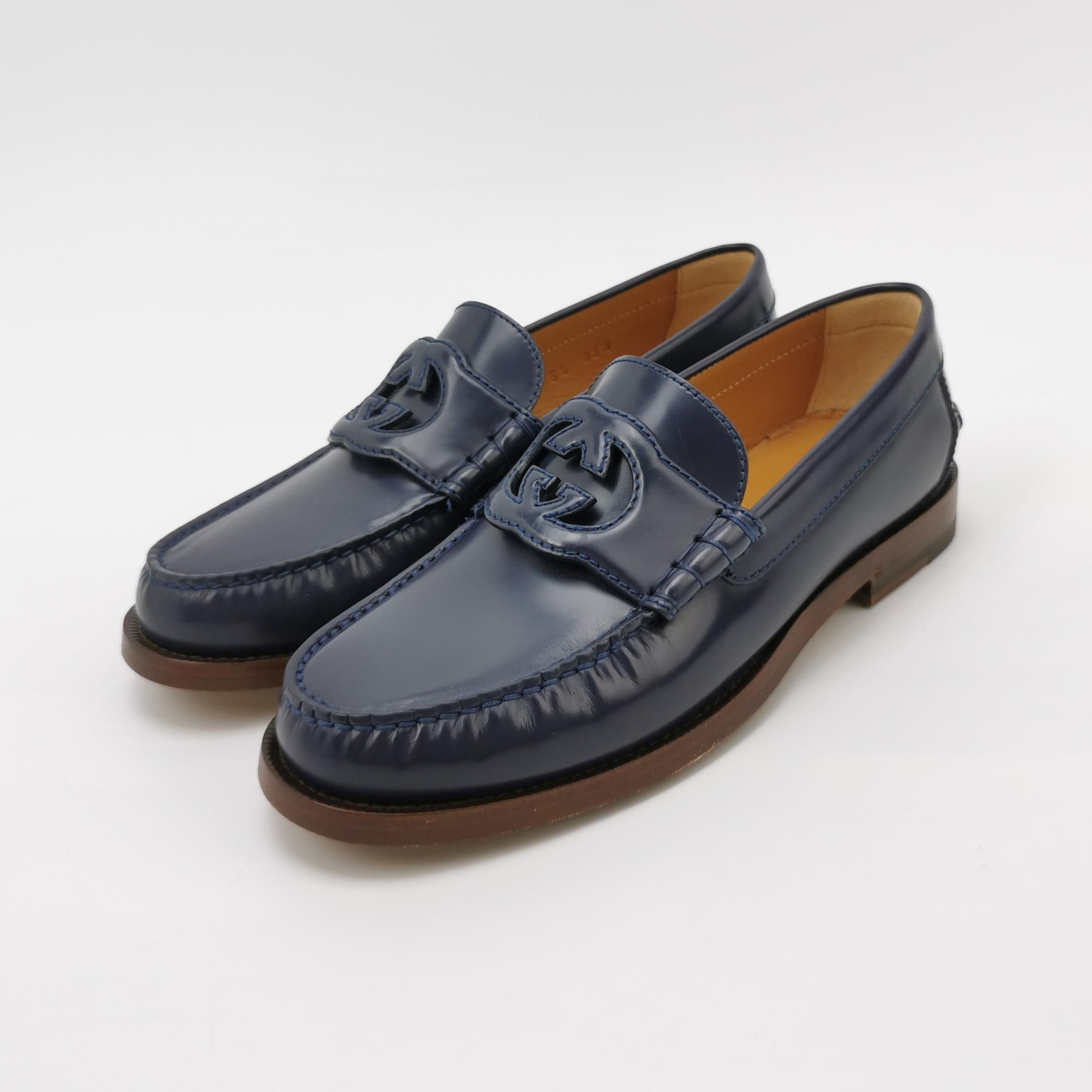 Gucci Gucci Interlocking G Leather Loafers 5.5 Size US 6 / EU 39 - 3 Thumbnail